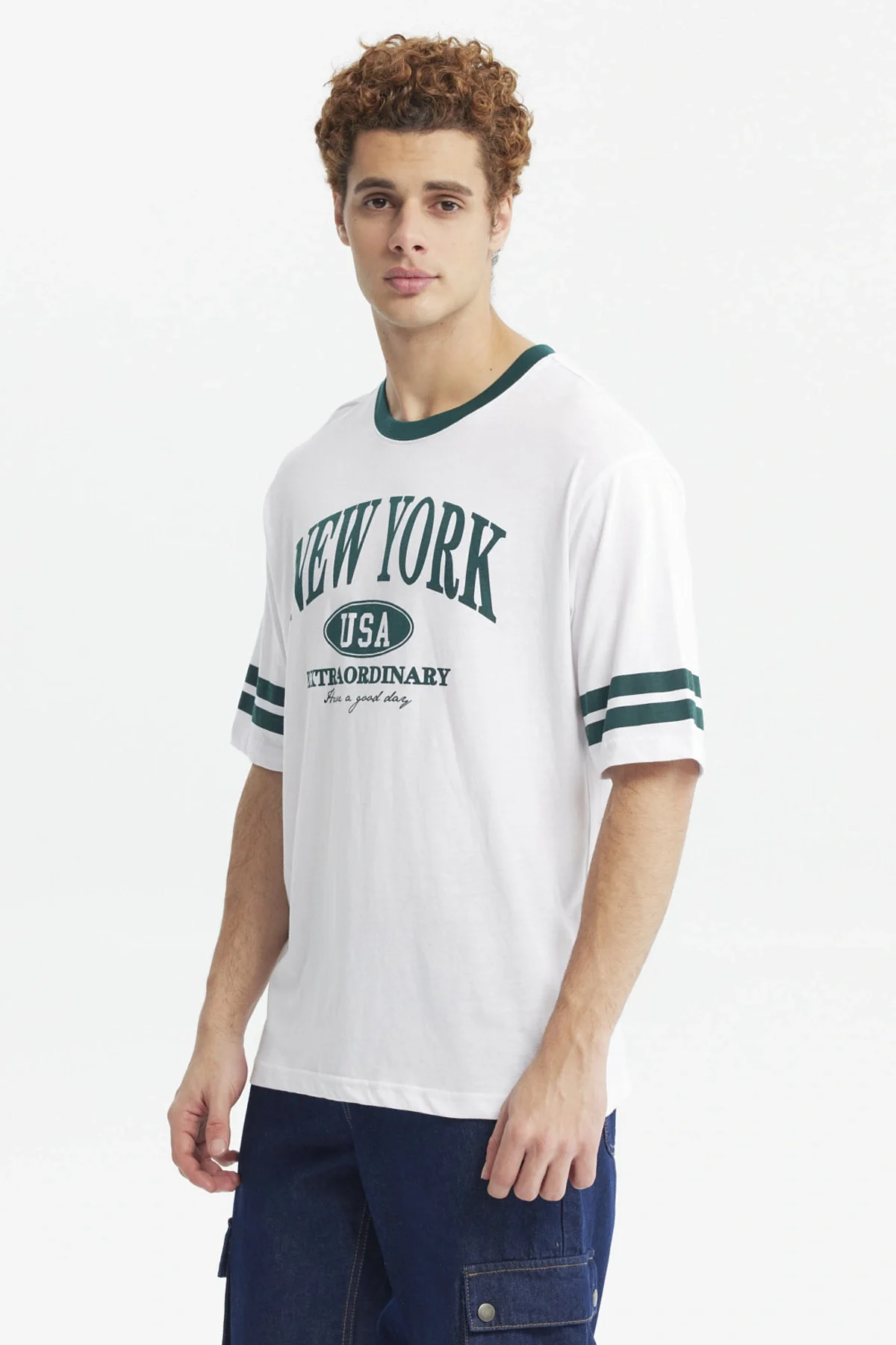 Polera Hombre Urban City Usa Blanco - Image 2