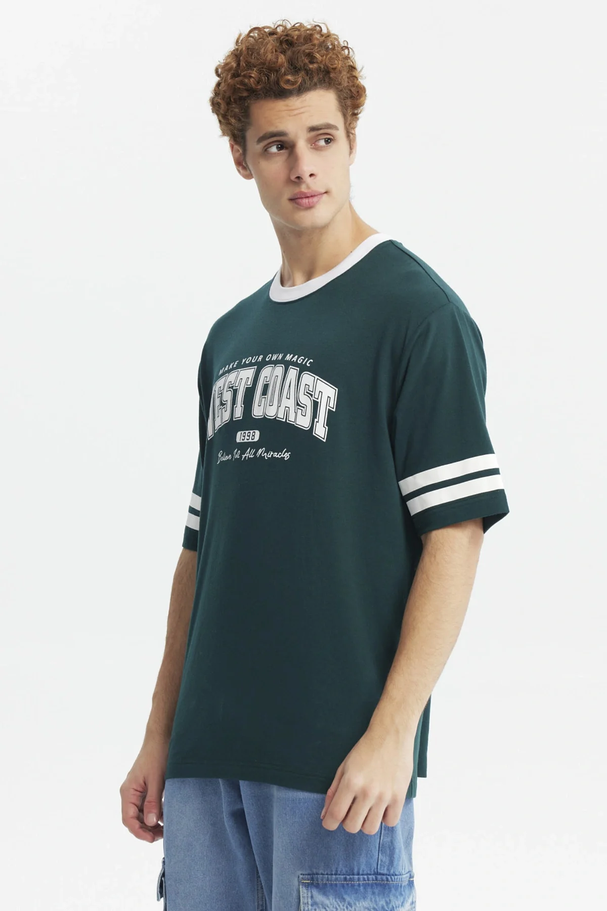 Polera Hombre Urban City Usa Verde Oscuro - Image 2