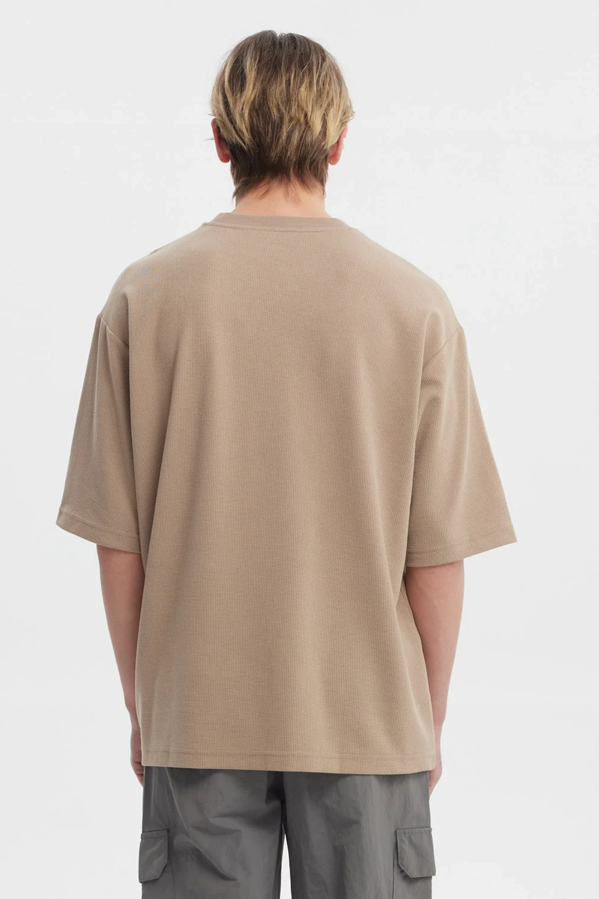 Polera Hombre Waffle Label Café - Image 3