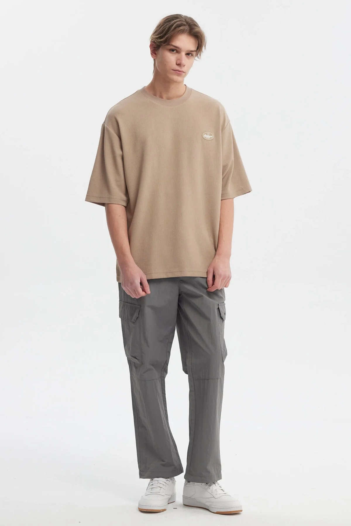 Polera Hombre Waffle Label Café - Image 4