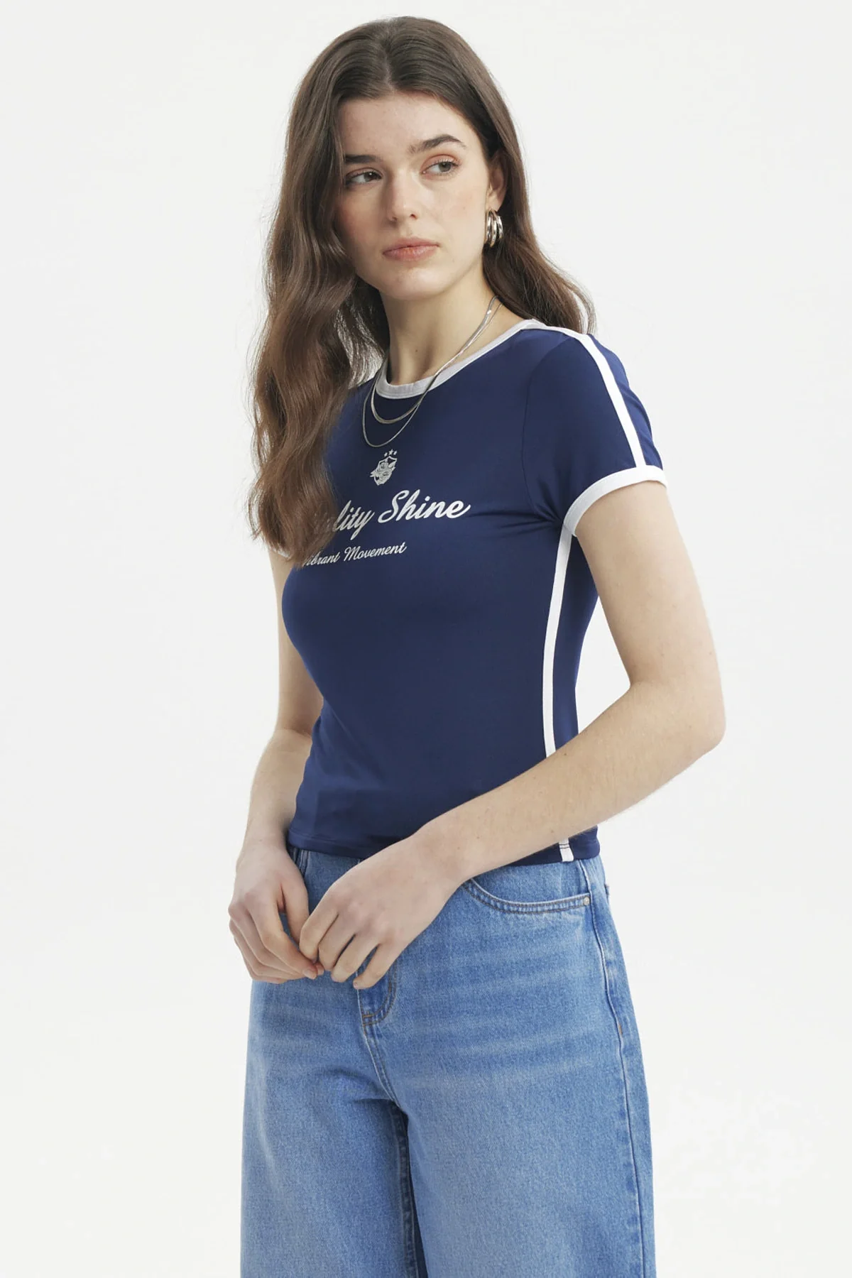 Polera Mujer Ajustado Azul - Image 2