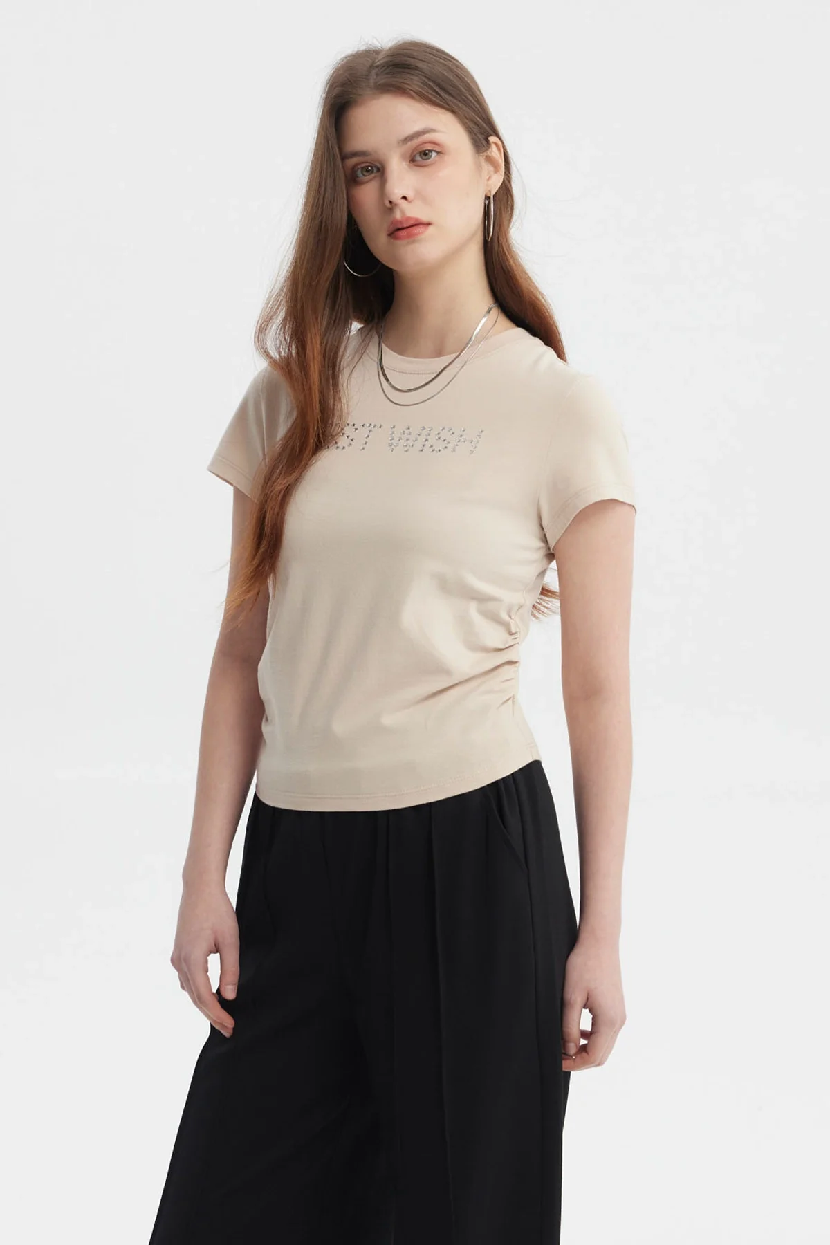 Polera Mujer Ajustado Beige Oscuro - Image 2