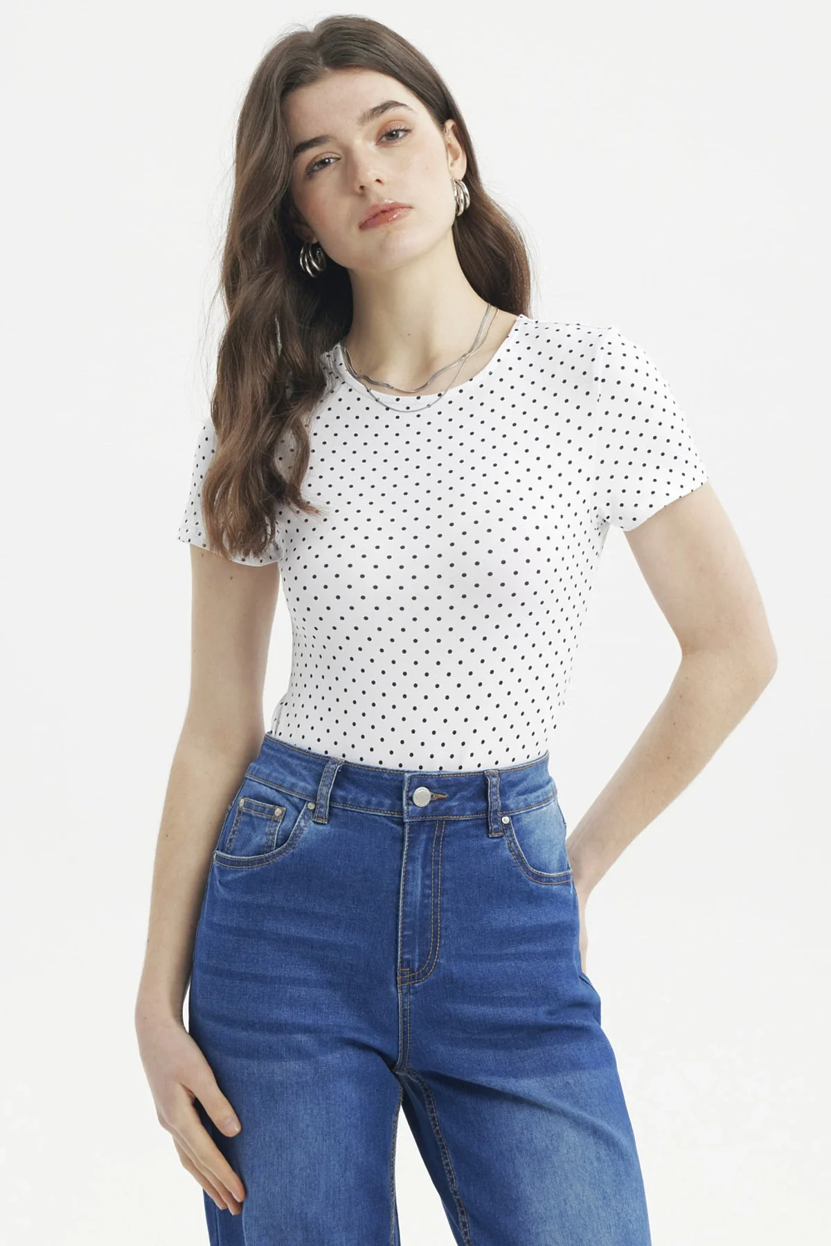 Polera Mujer Ajustado Blanco