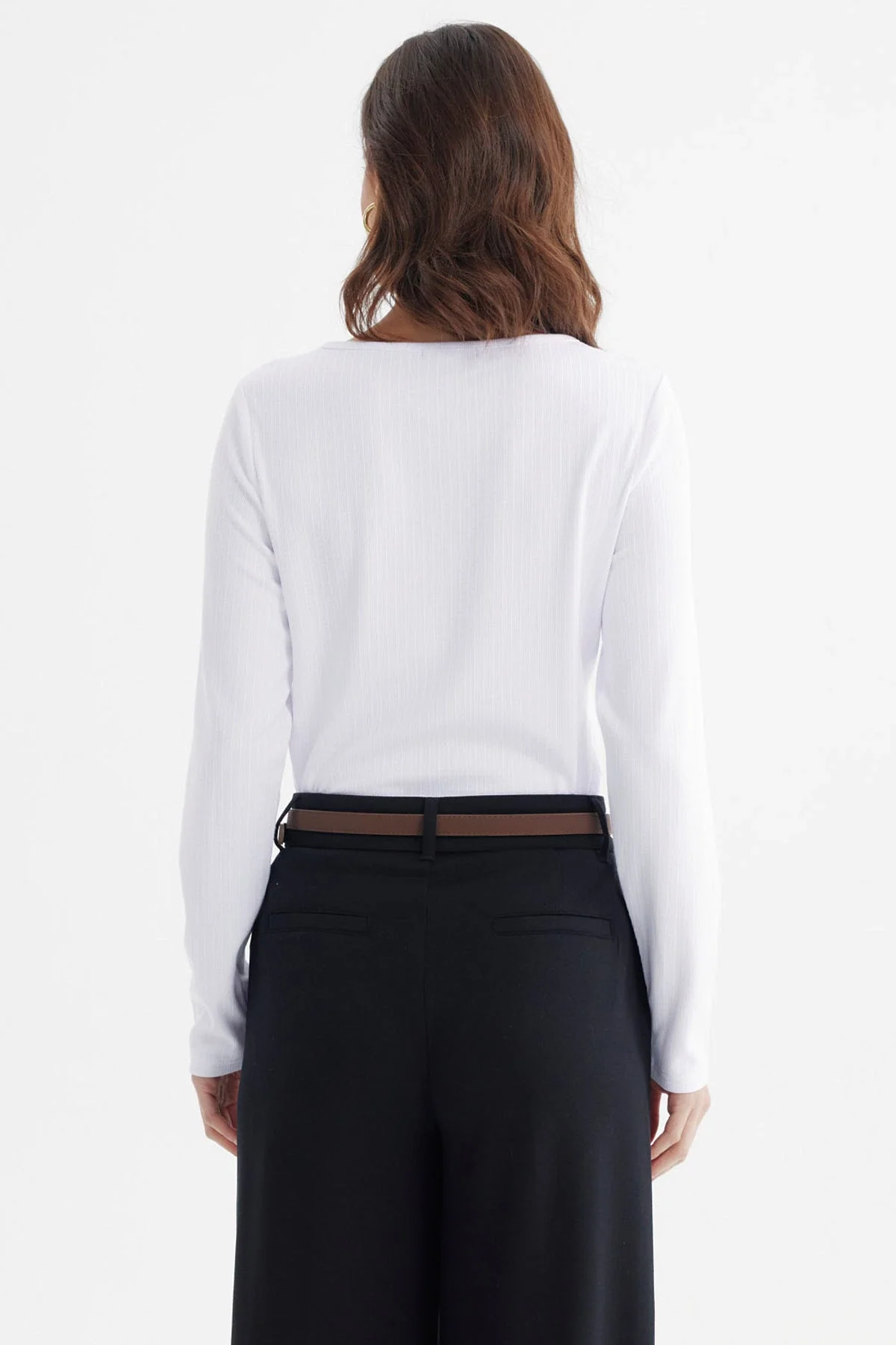 Polera Mujer Ajustado Blanco - Image 3
