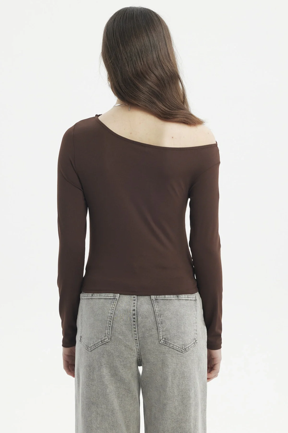 Polera Mujer Ajustado Café Oscuro - Image 3