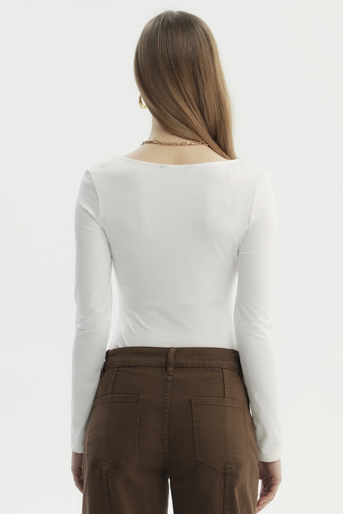 Polera Mujer Ajustado Crudo - Image 3