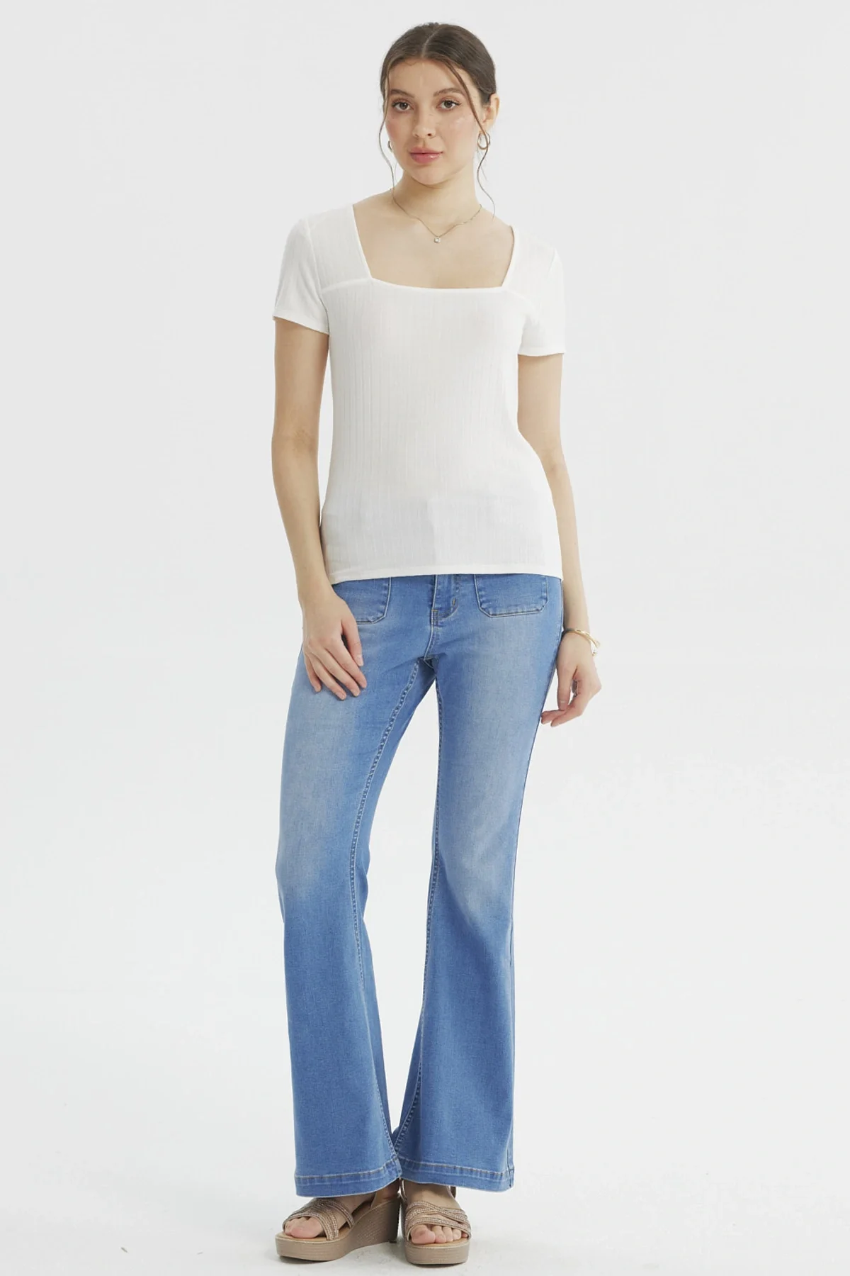 Polera Mujer Ajustado Crudo - Image 4