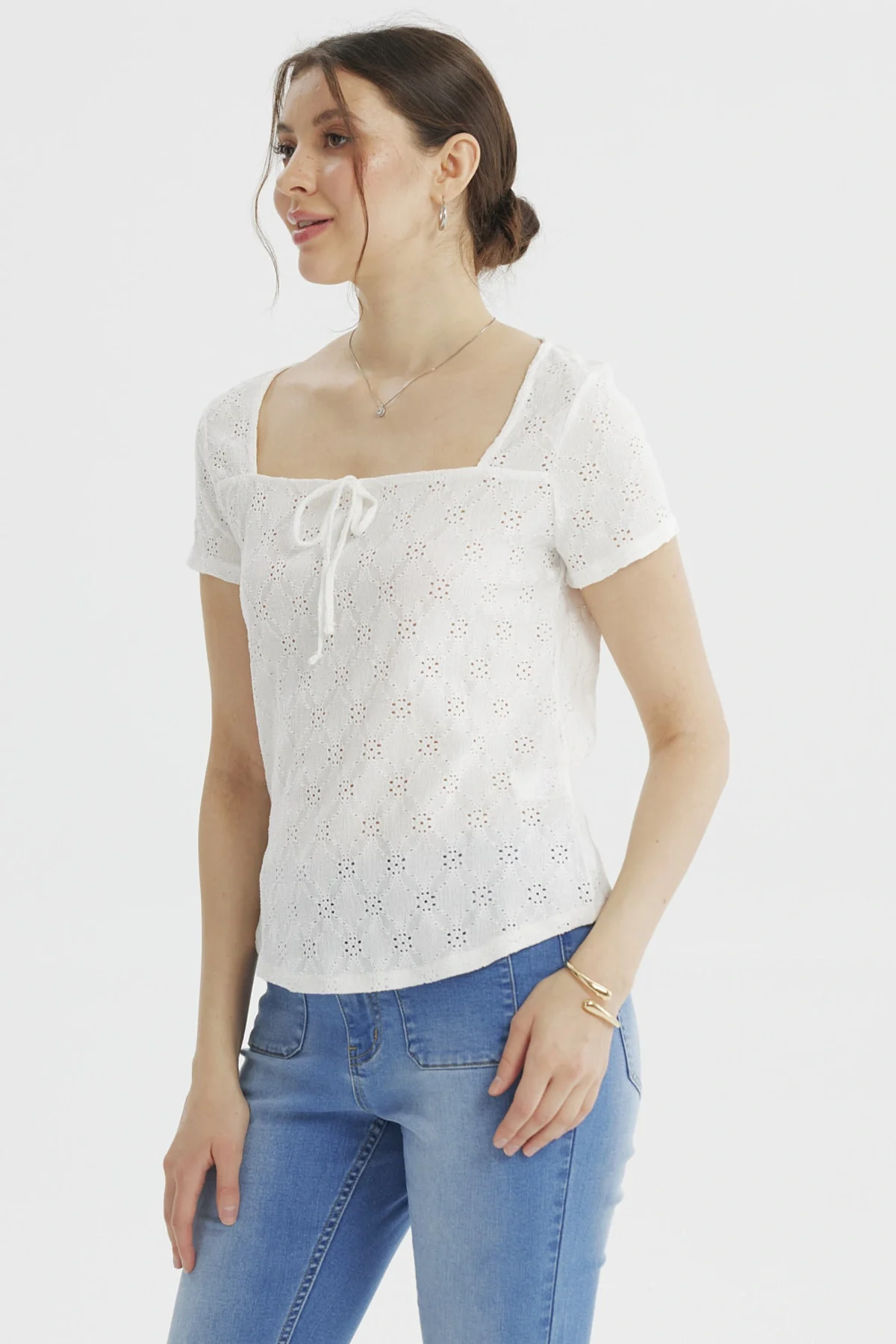 Polera Mujer Ajustado Crudo - Image 2