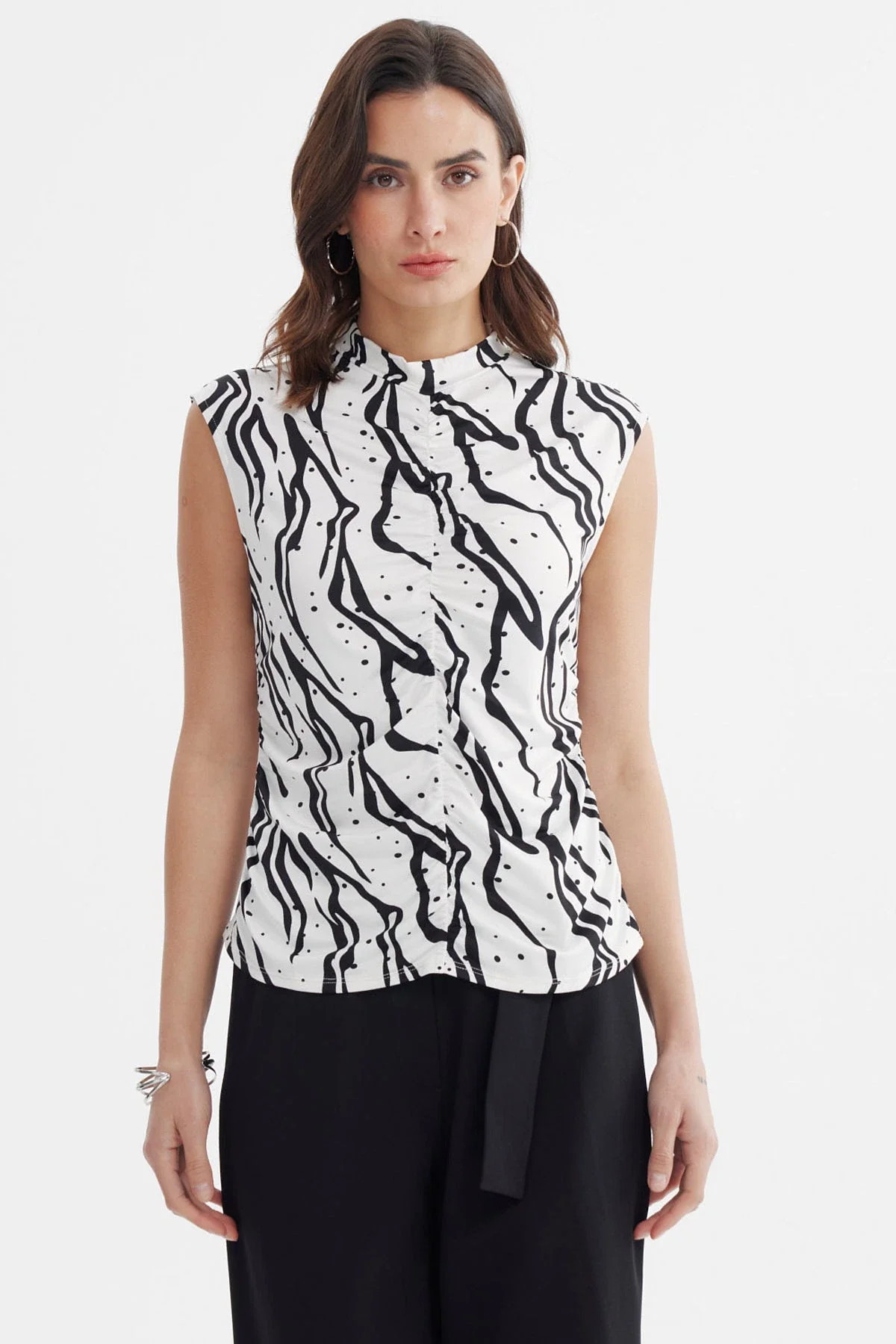 Polera Mujer Ajustado Crudo