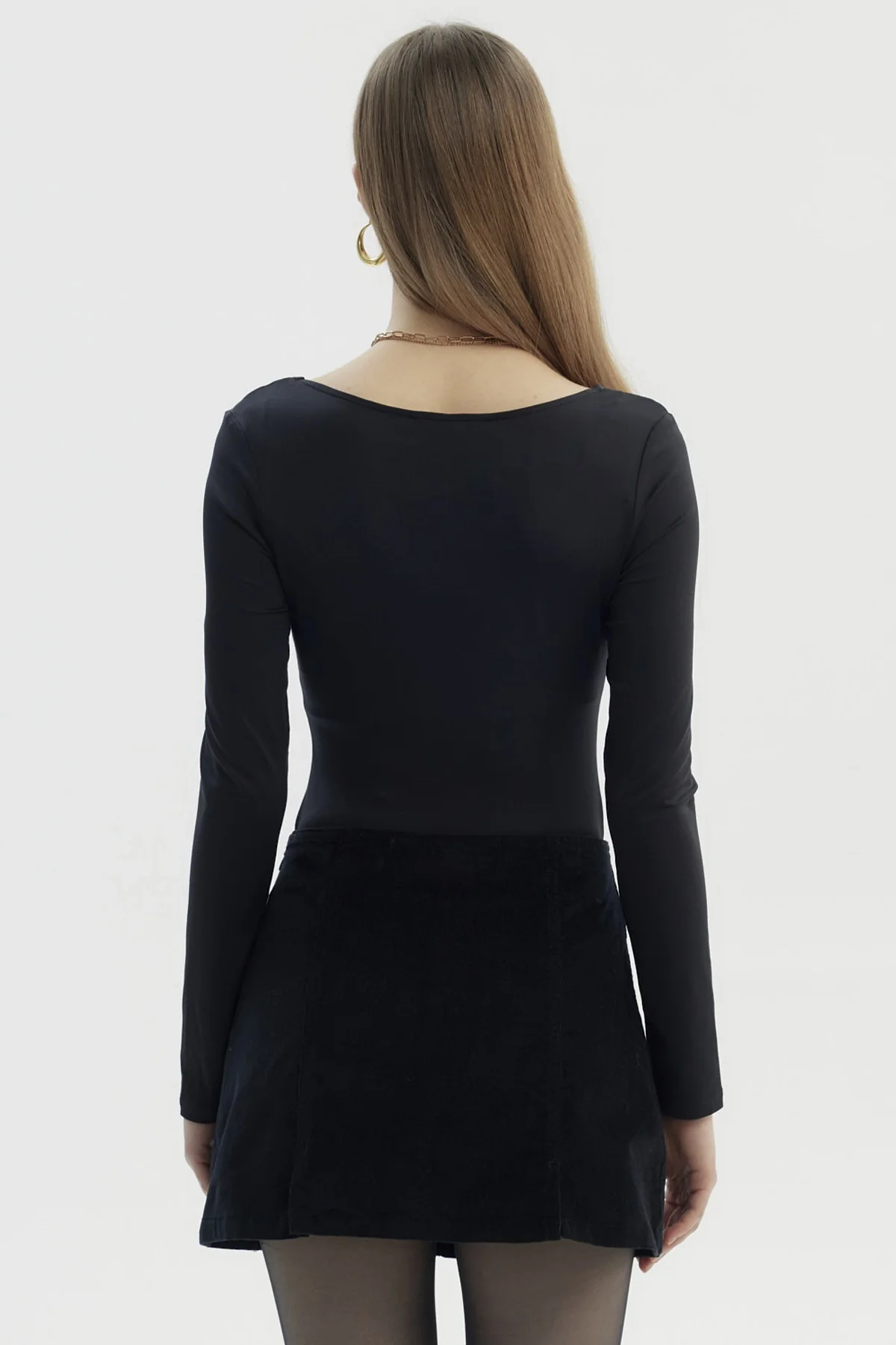 Polera Mujer Ajustado Negro - Image 3