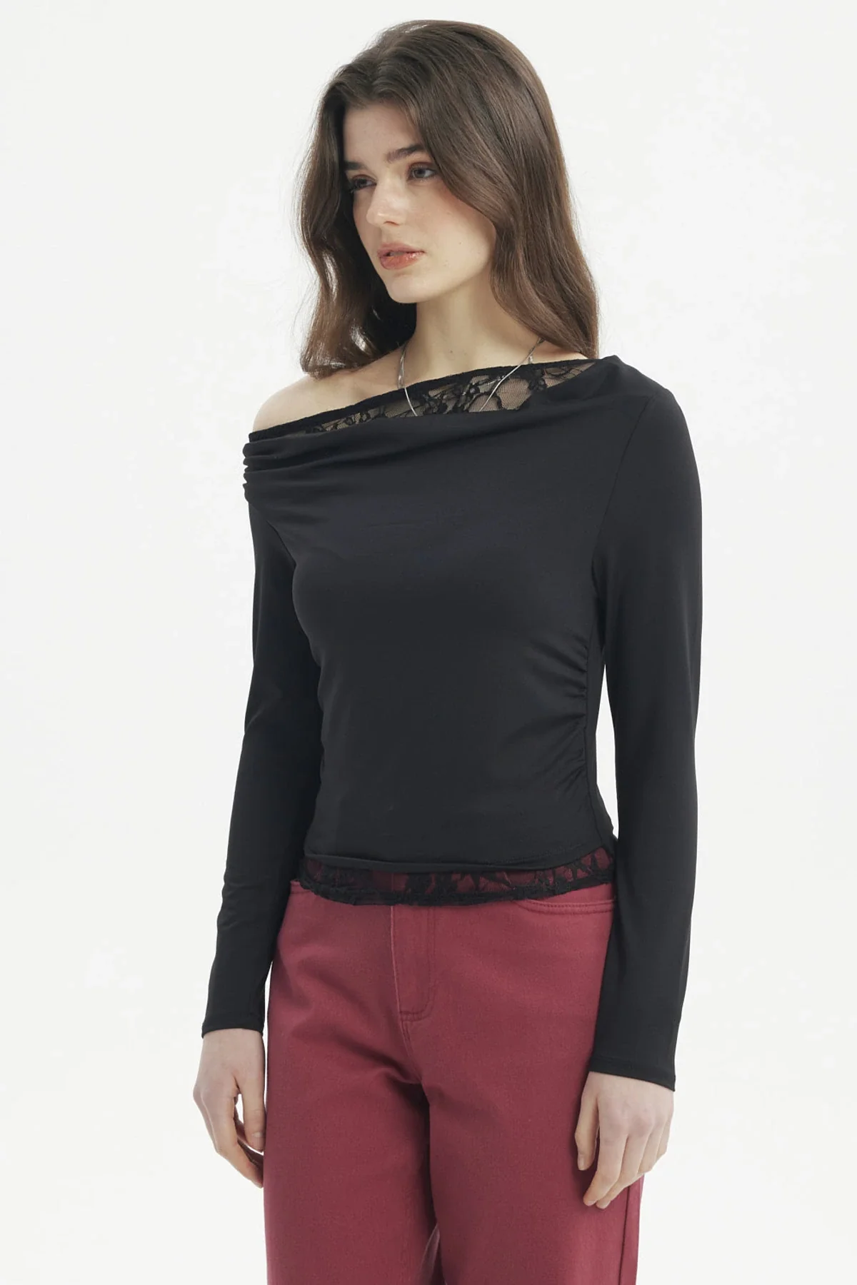 Polera Mujer Ajustado Negro - Image 2