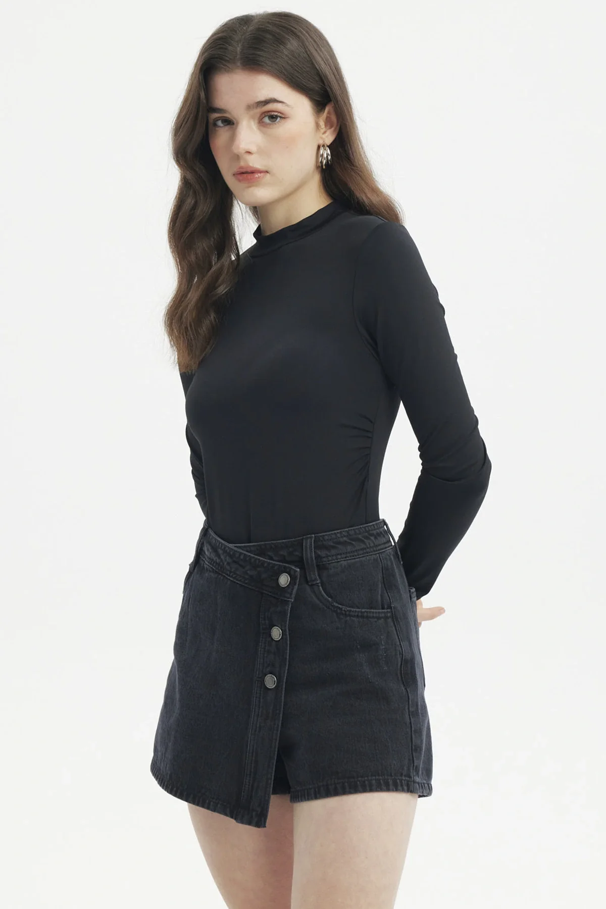 Polera Mujer Ajustado Negro - Image 2