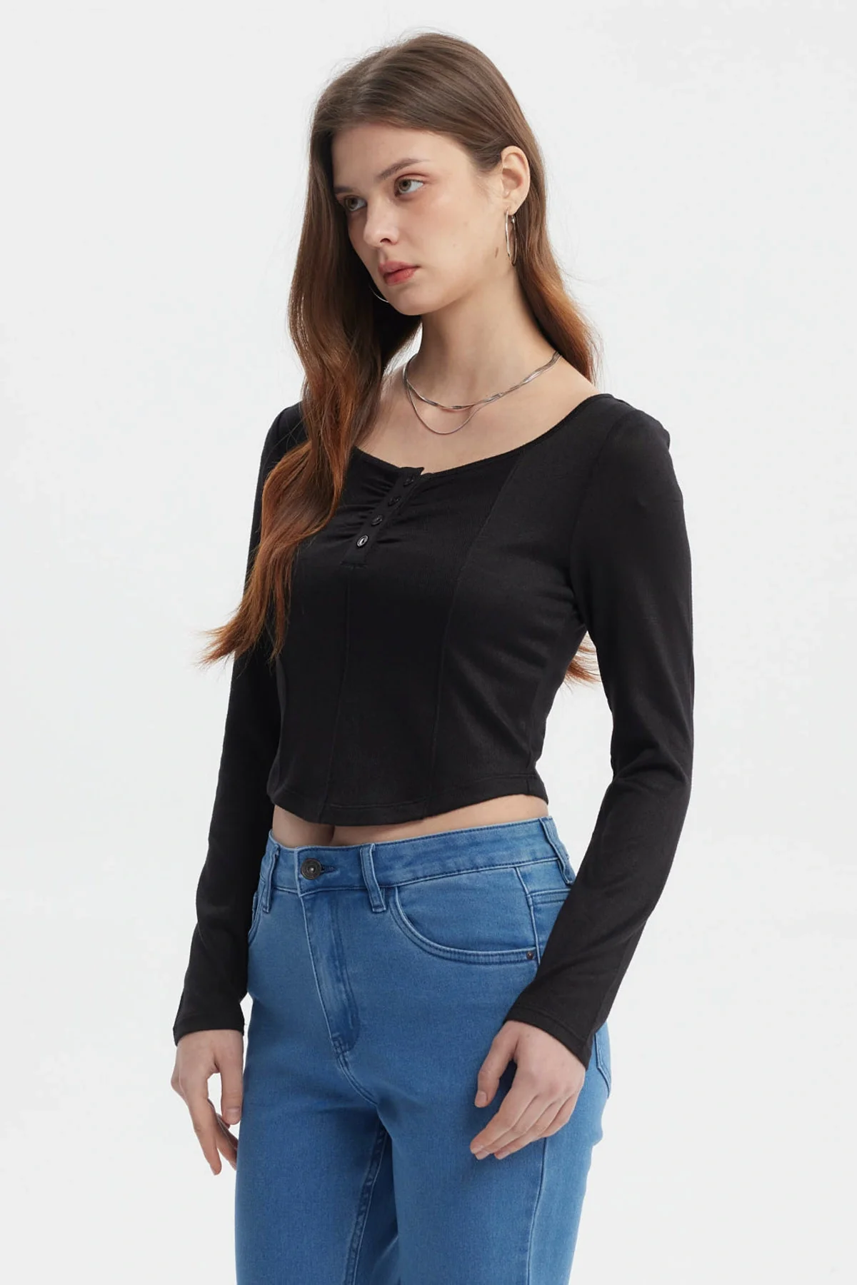 Polera Mujer Ajustado Negro - Image 2