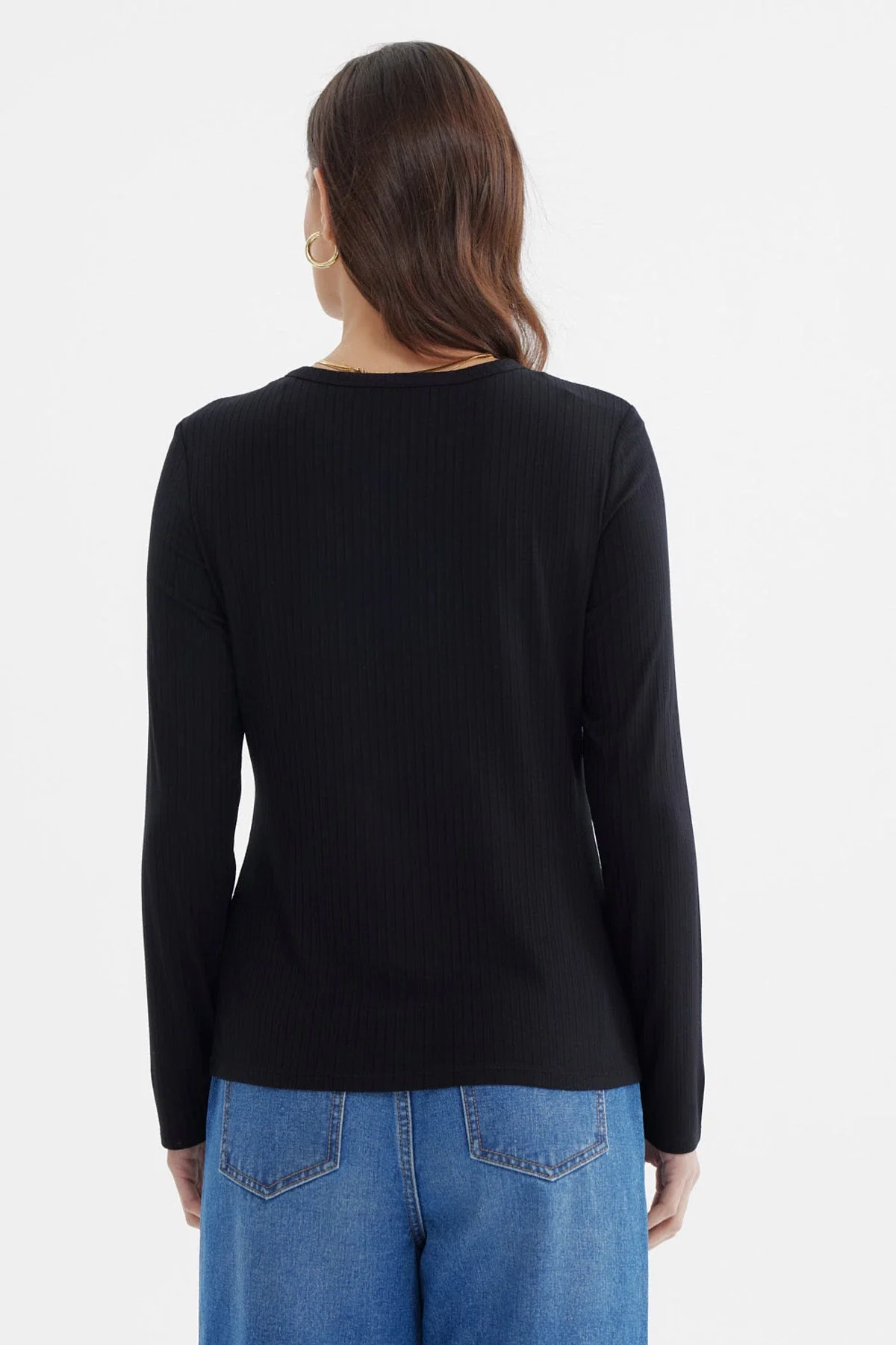 Polera Mujer Ajustado Negro - Image 3