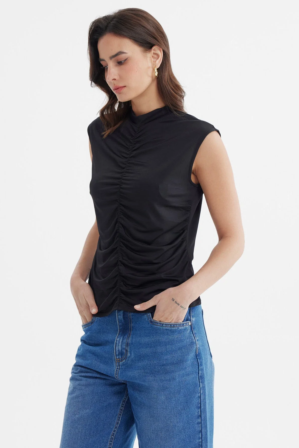 Polera Mujer Ajustado Negro - Image 2