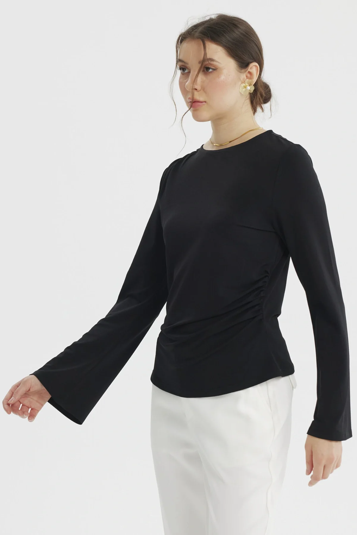 Polera Mujer Ajustado Negro - Image 2