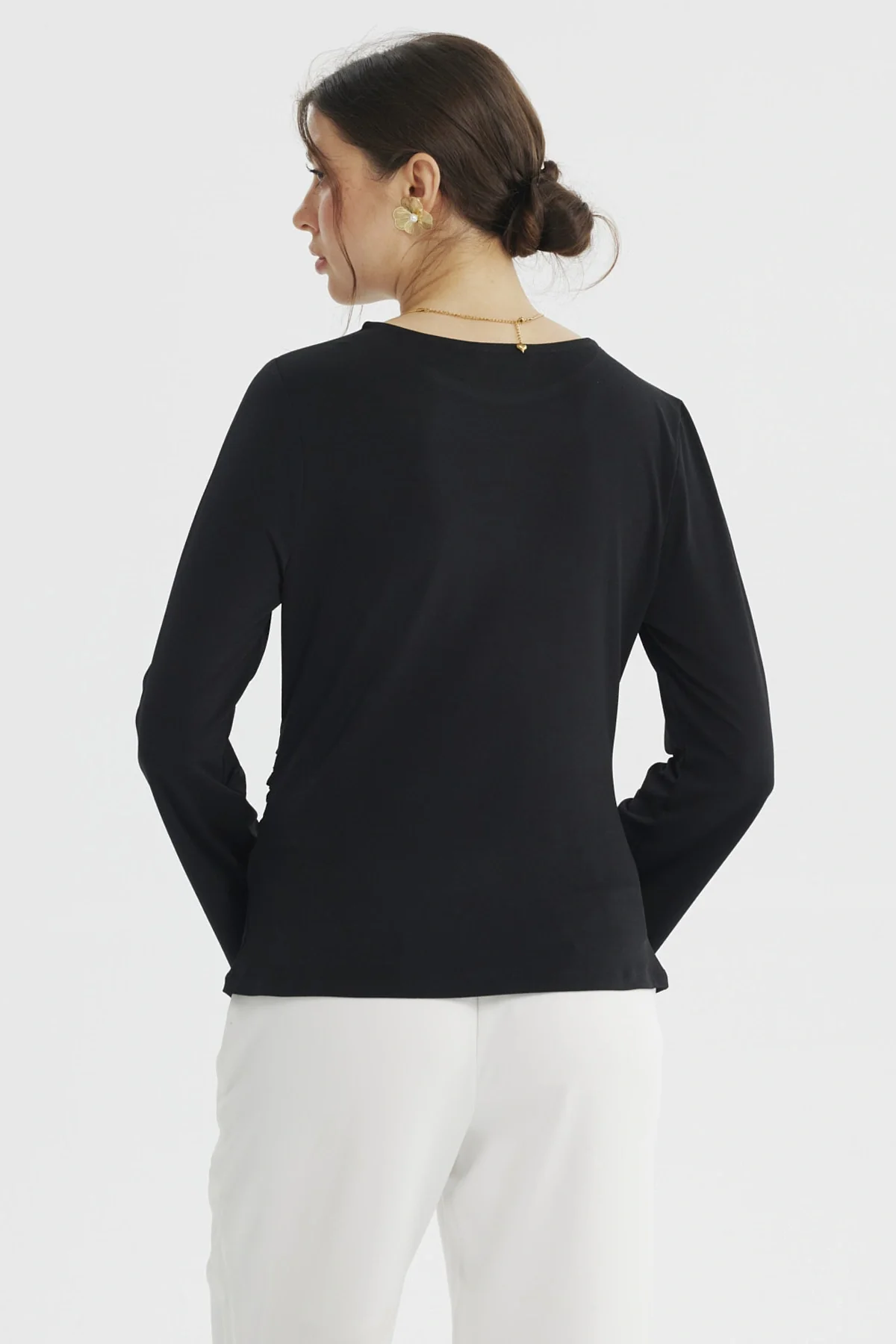 Polera Mujer Ajustado Negro - Image 3