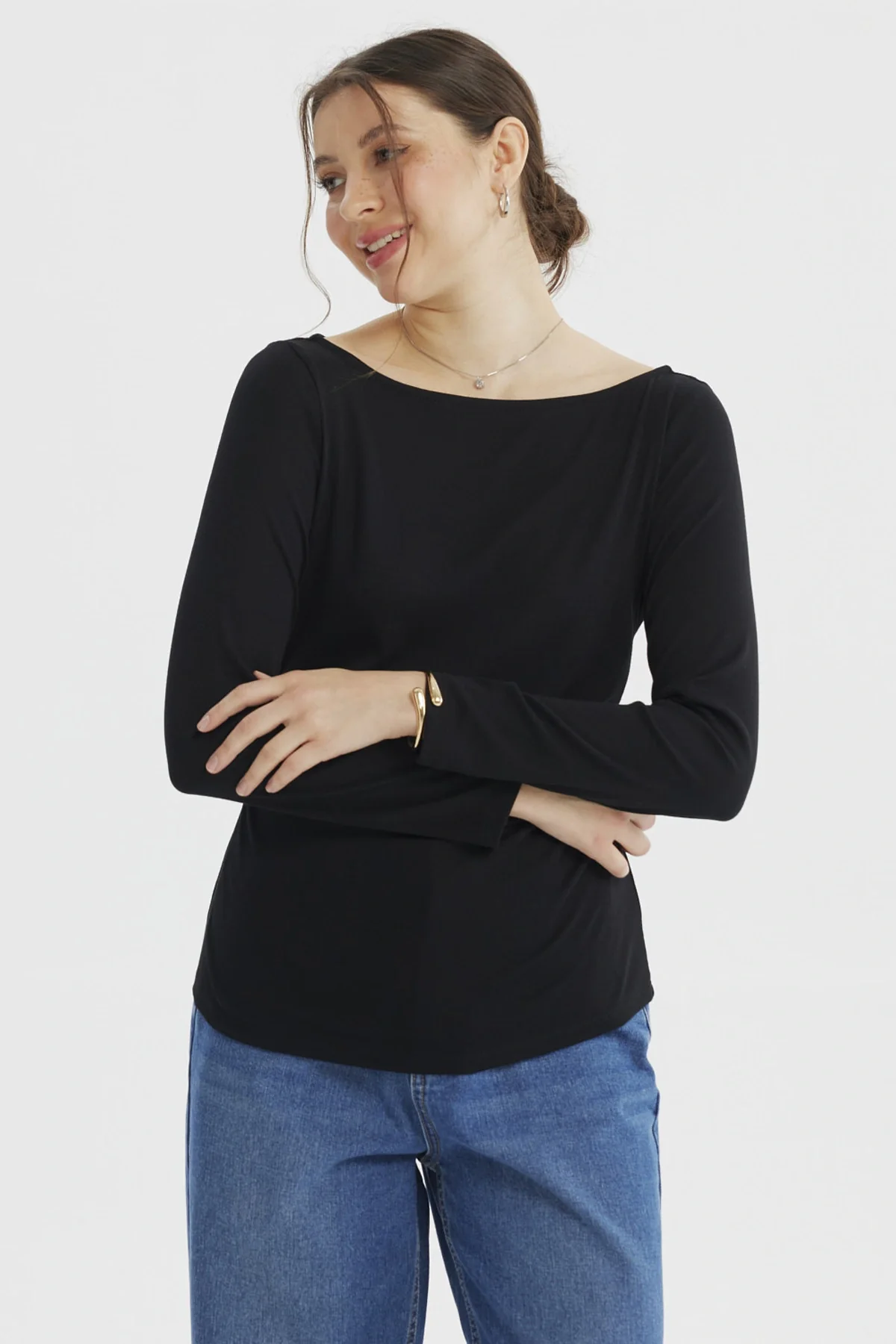 Polera Mujer Ajustado Negro