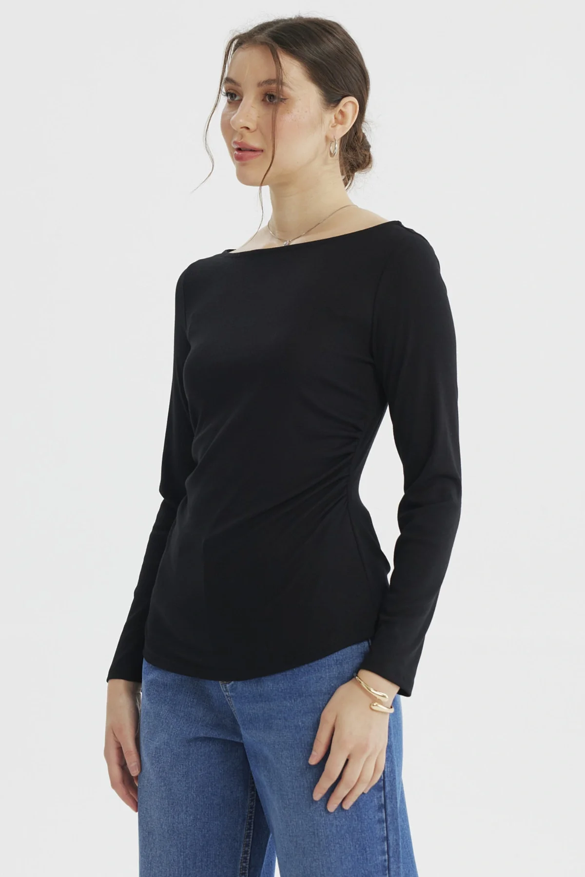 Polera Mujer Ajustado Negro - Image 2