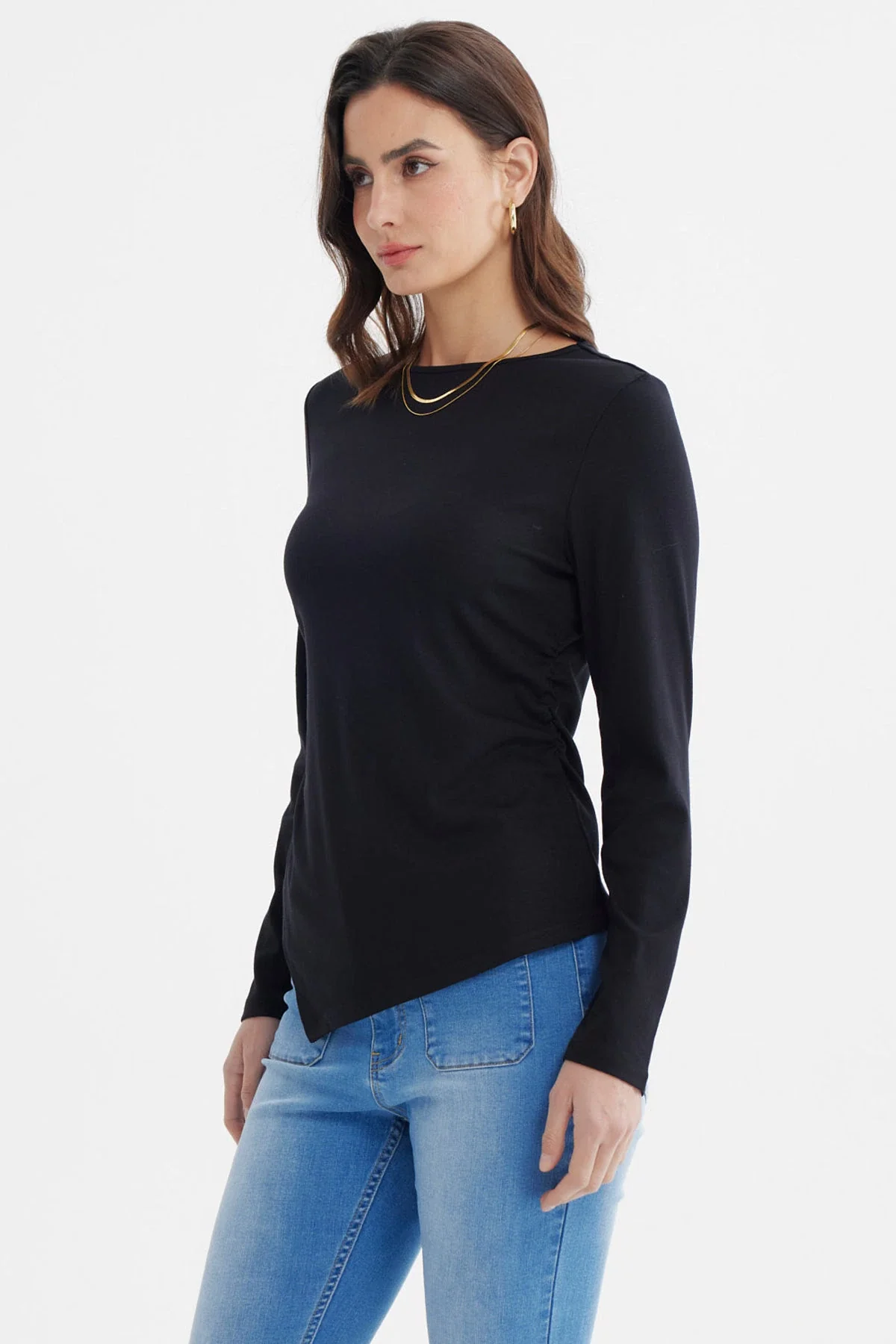 Polera Mujer Ajustado Negro - Image 2