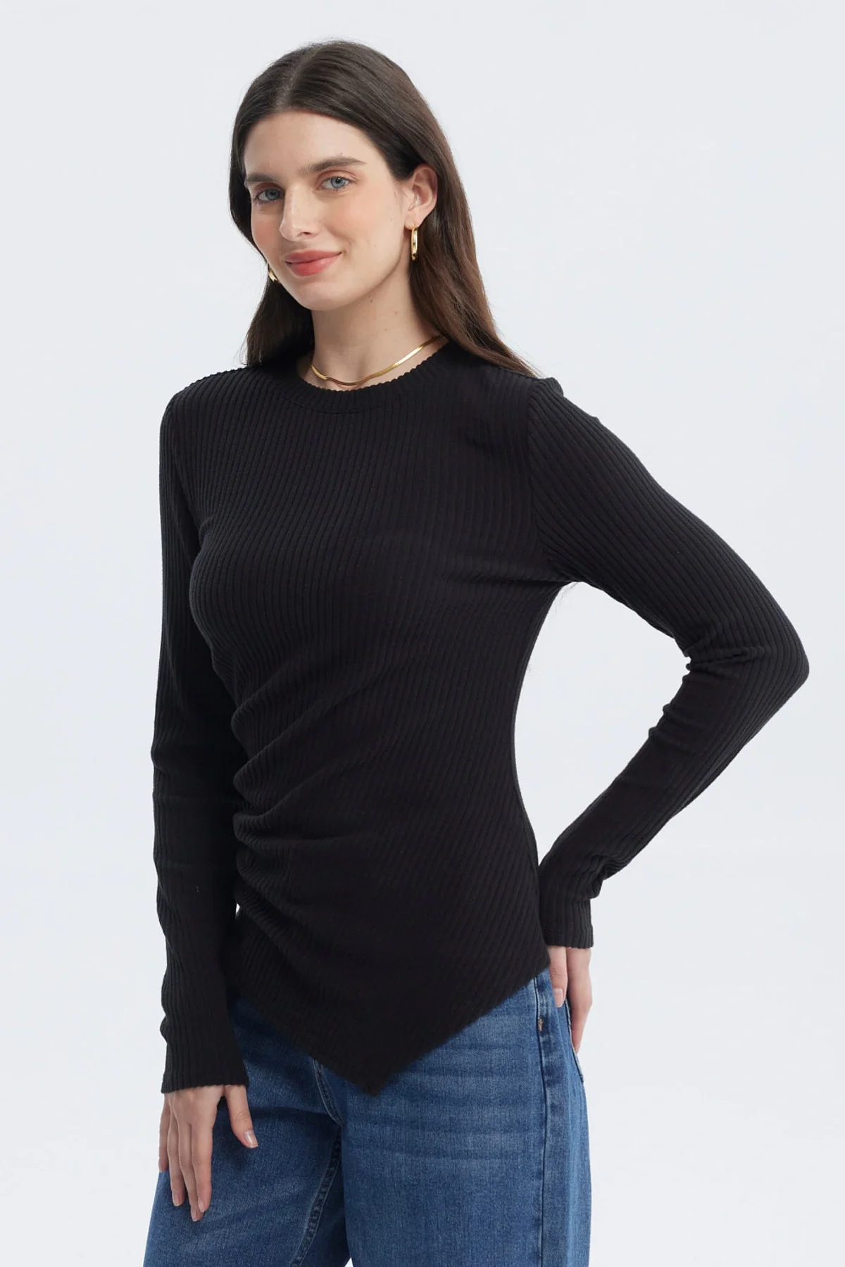 Polera Mujer Ajustado Negro - Image 2
