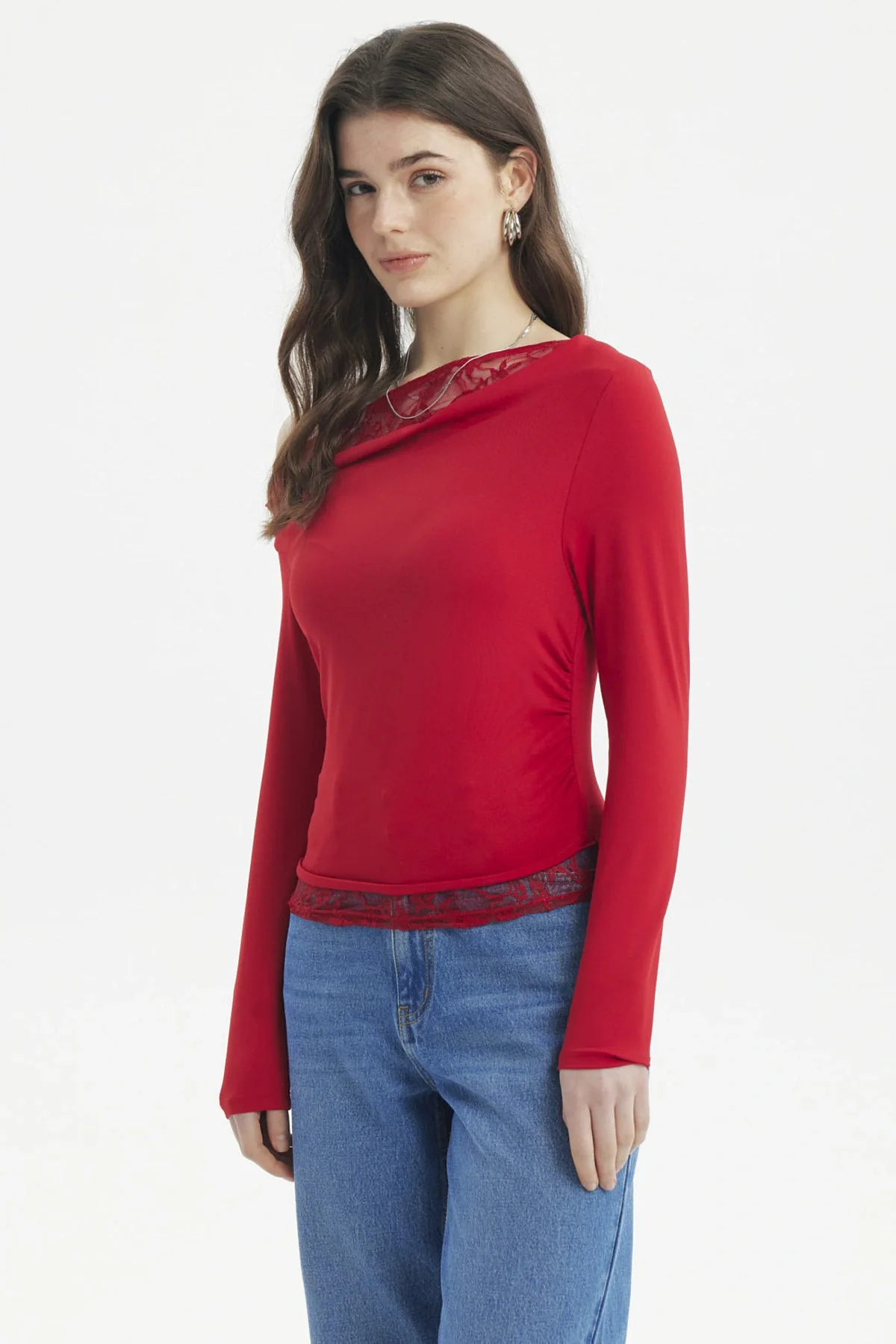 Polera Mujer Ajustado Rojo - Image 2