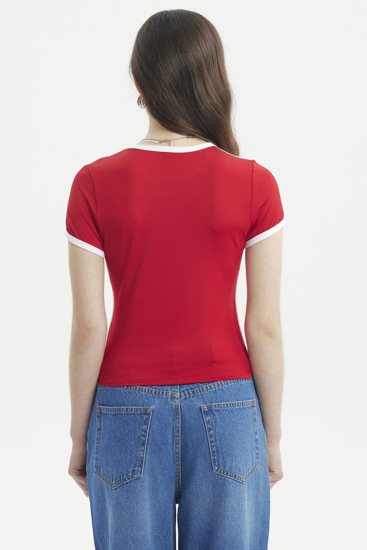 Polera Mujer Ajustado Rojo - Image 3