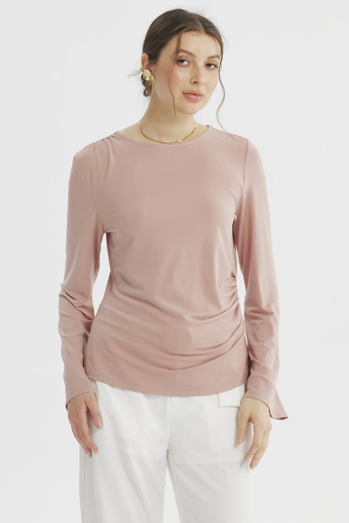 Polera Mujer Ajustado Rosado