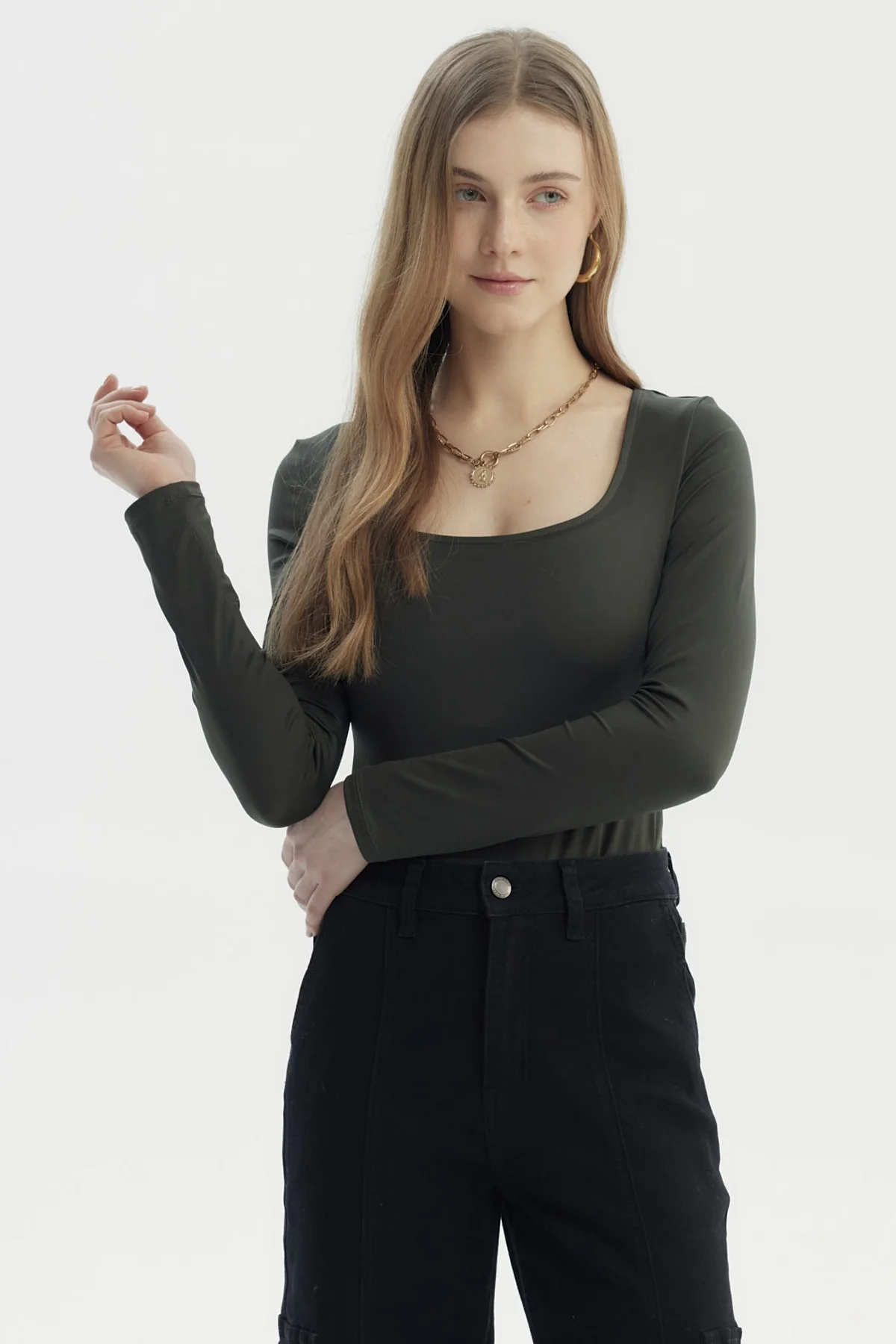Polera Mujer Ajustado Verde