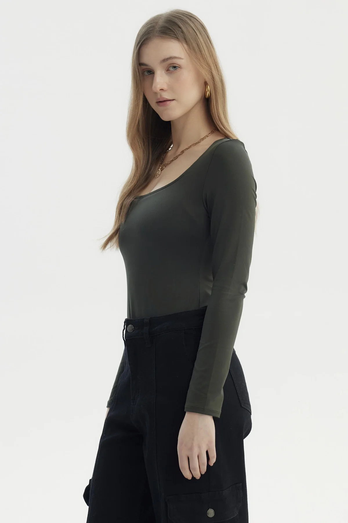 Polera Mujer Ajustado Verde - Image 2