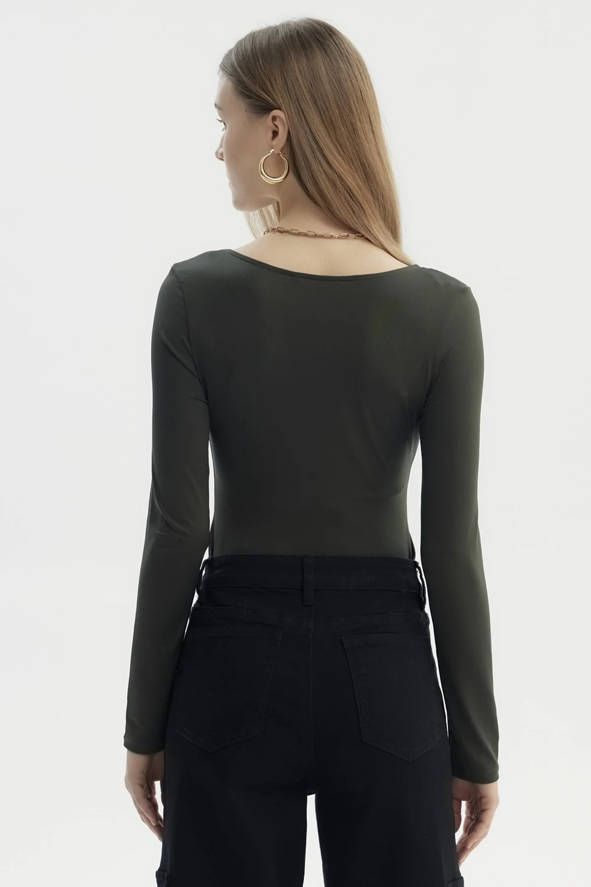 Polera Mujer Ajustado Verde - Image 3
