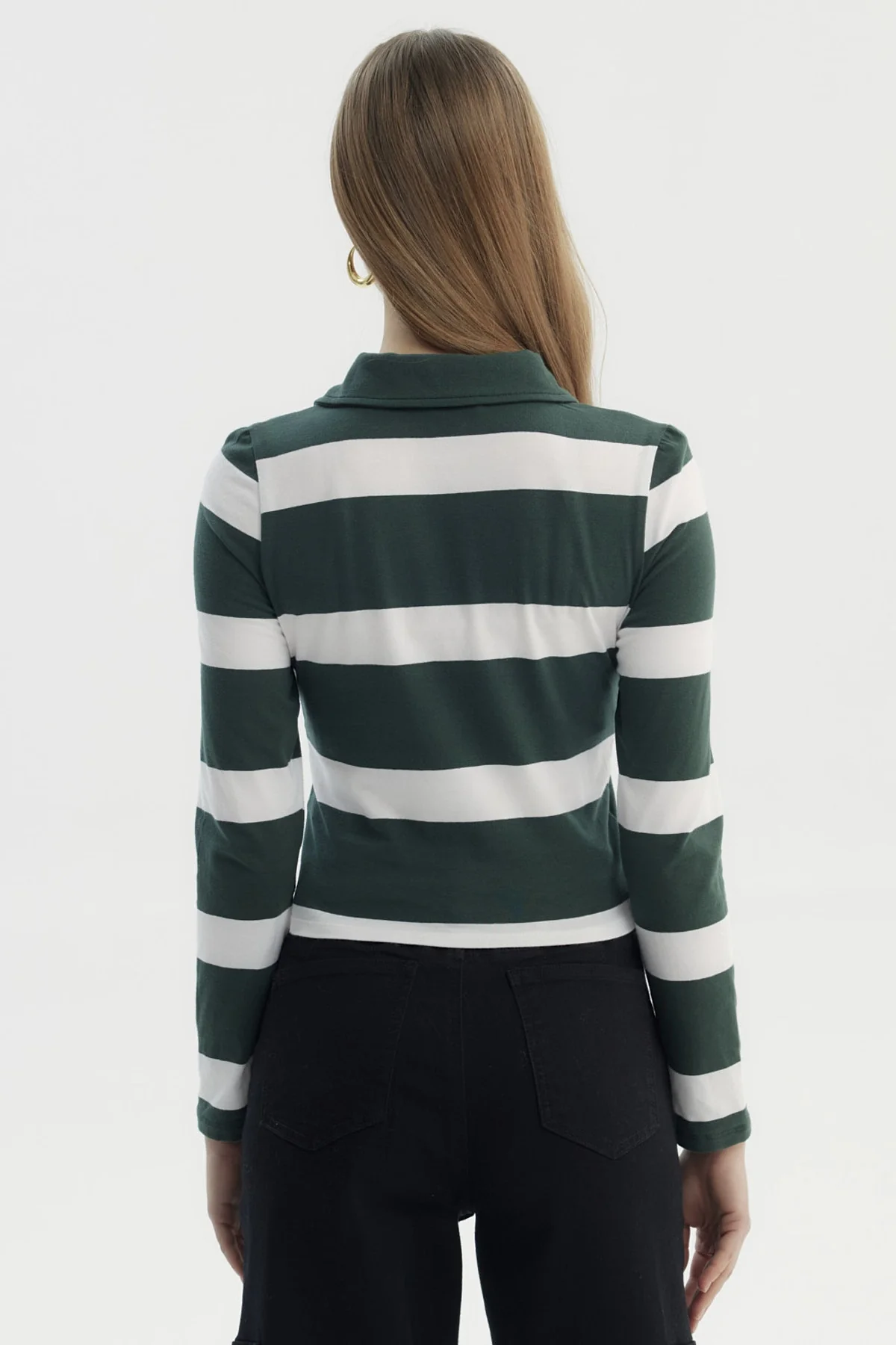 Polera Mujer Ajustado Verde Oscuro - Image 3