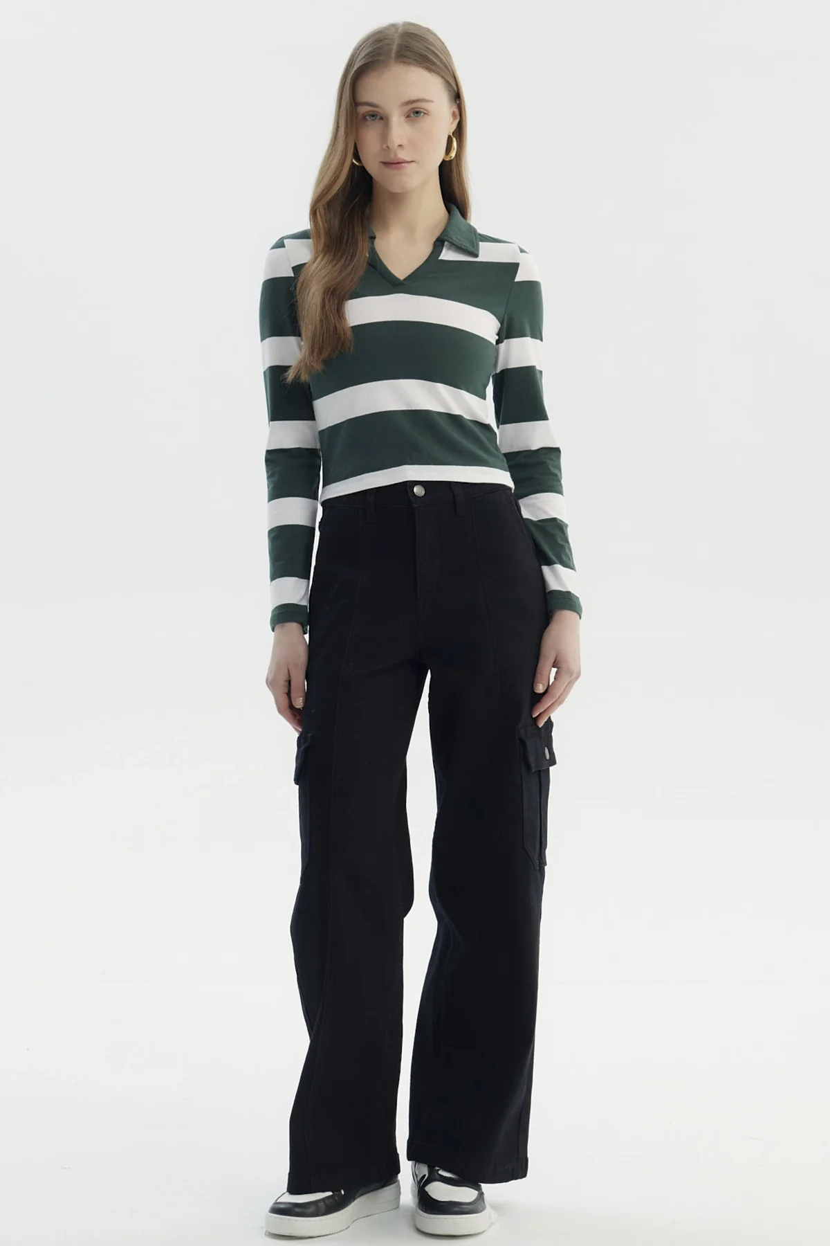 Polera Mujer Ajustado Verde Oscuro - Image 4