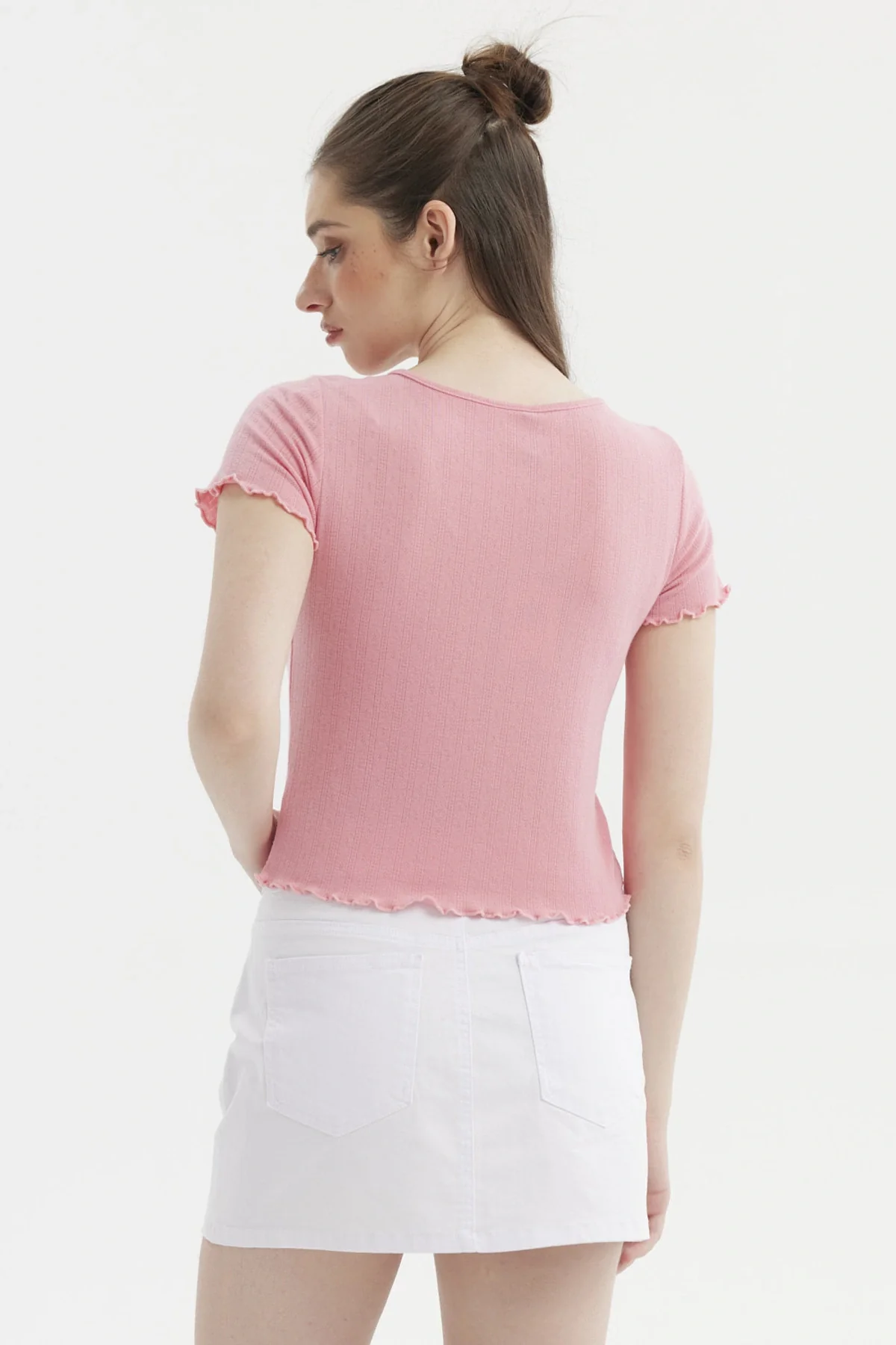 Polera Mujer Amarra Delantero Rosado Claro - Image 3