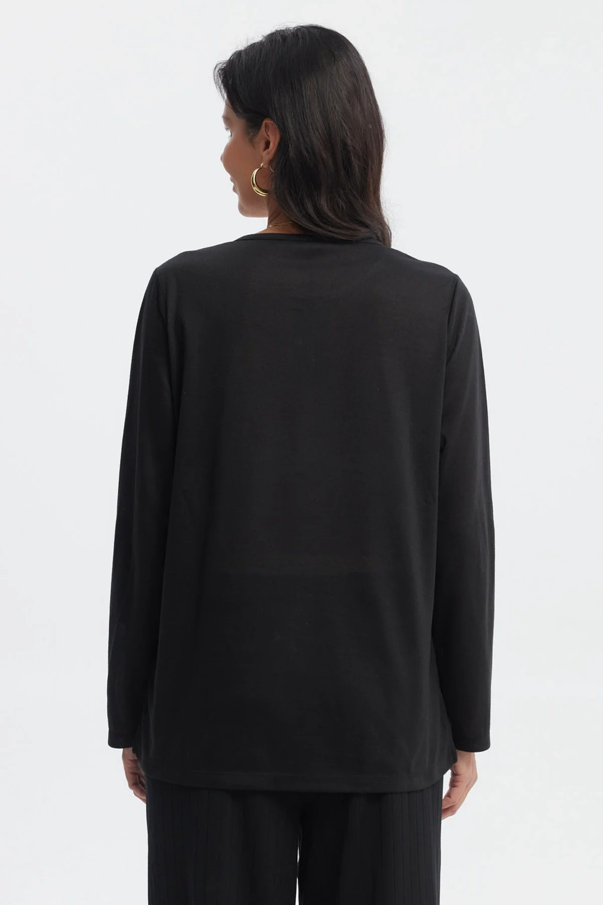 Polera Mujer Aplicación Cierre Negro - Image 3