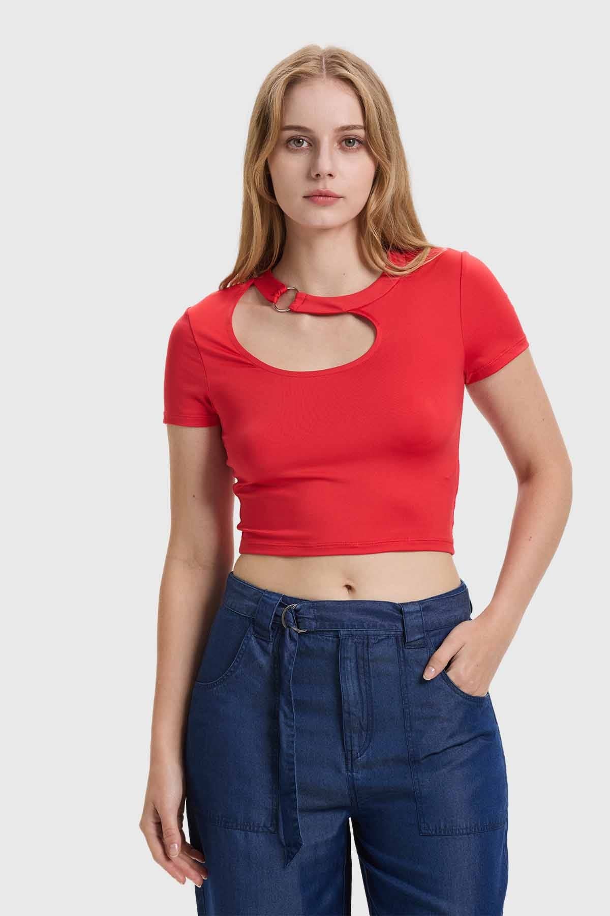 Polera Mujer Argolla Rojo