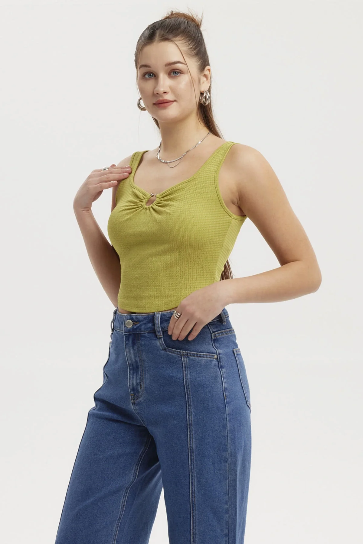 Polera Mujer Argolla Verde