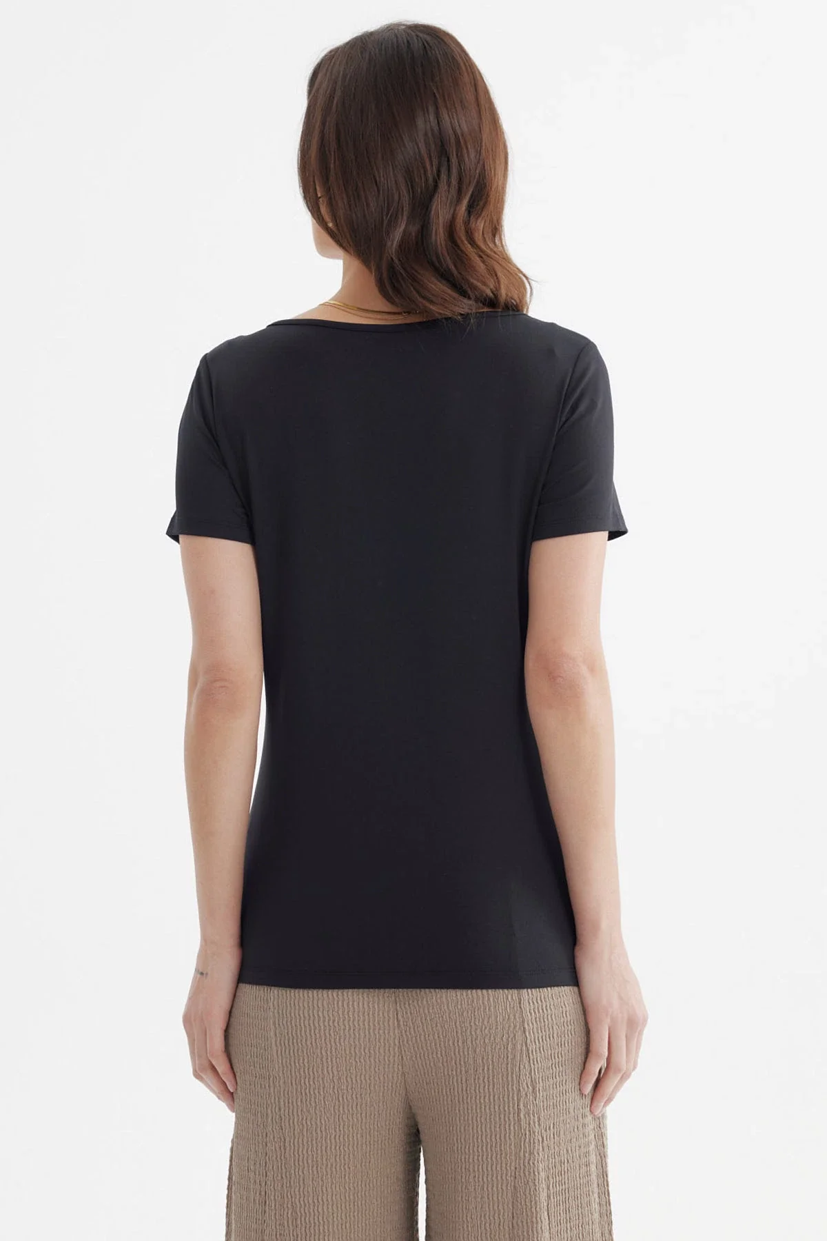 Polera Mujer Asimétrico Negro - Image 3