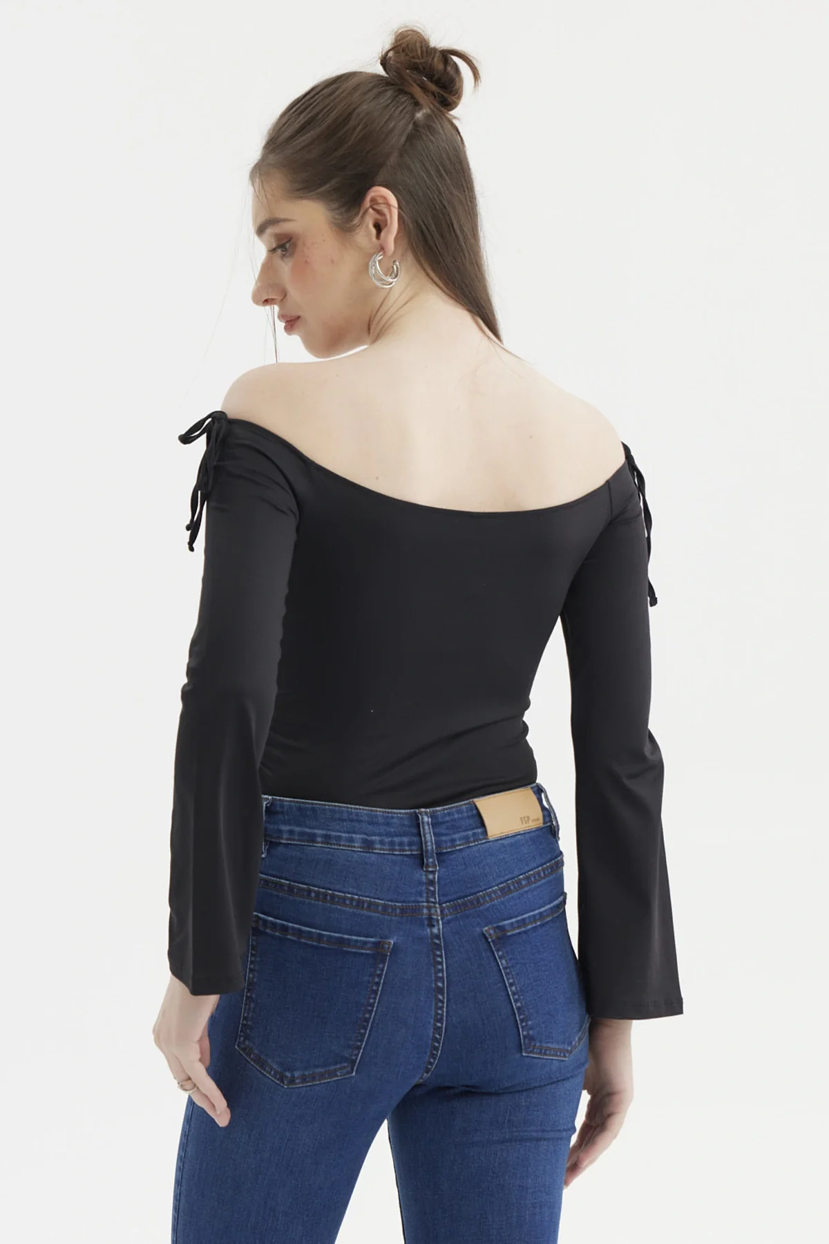 Polera Mujer Bardot Hombros Negro - Image 3