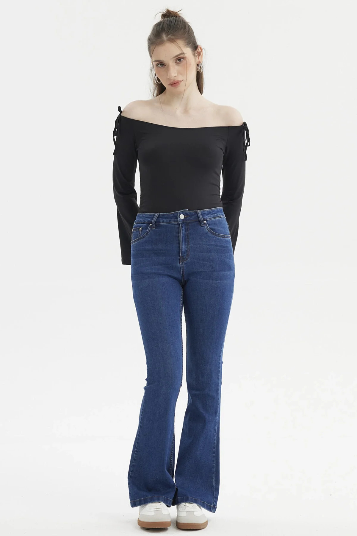 Polera Mujer Bardot Hombros Negro - Image 4