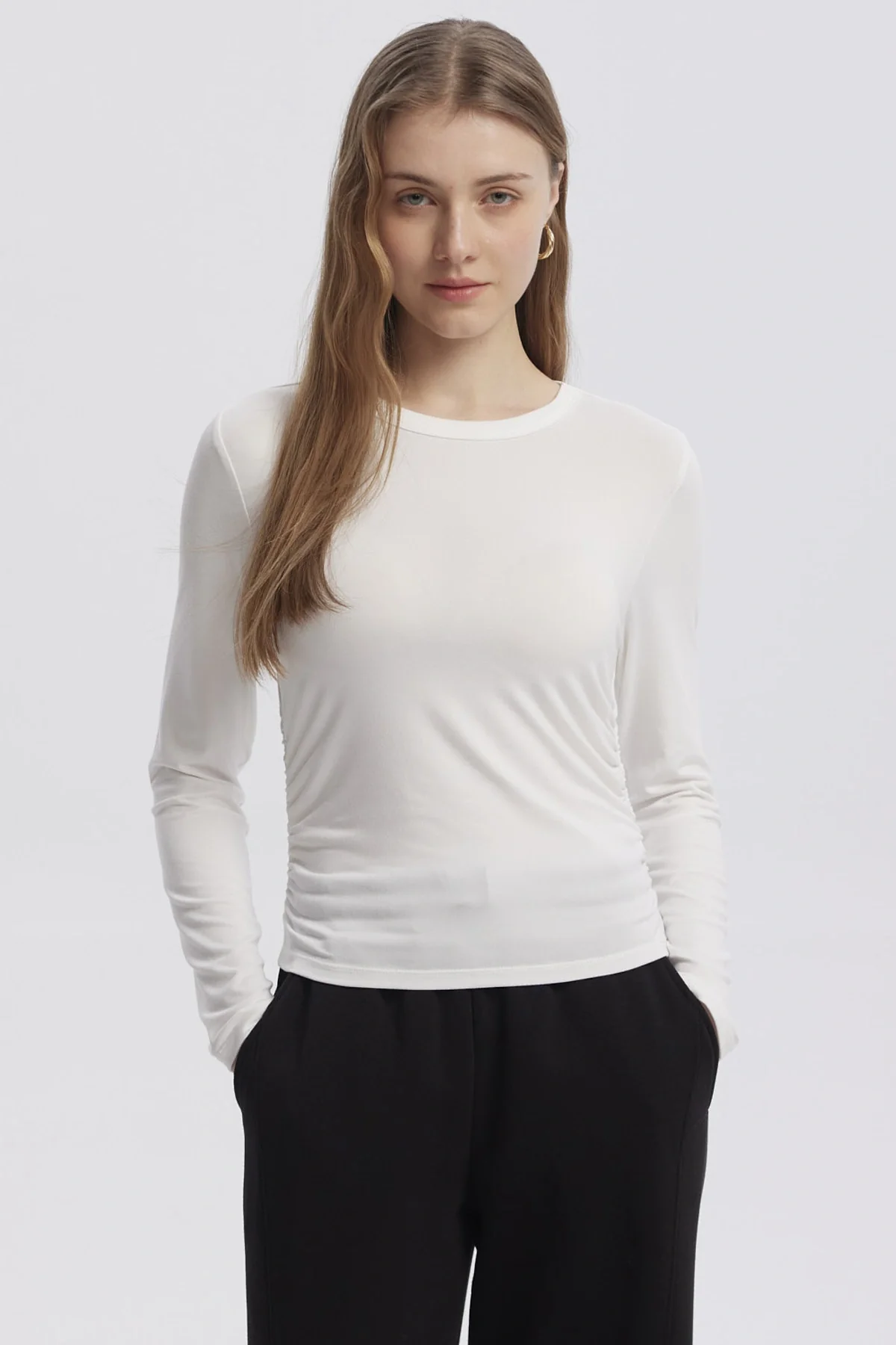 Polera Mujer Basic Crudo