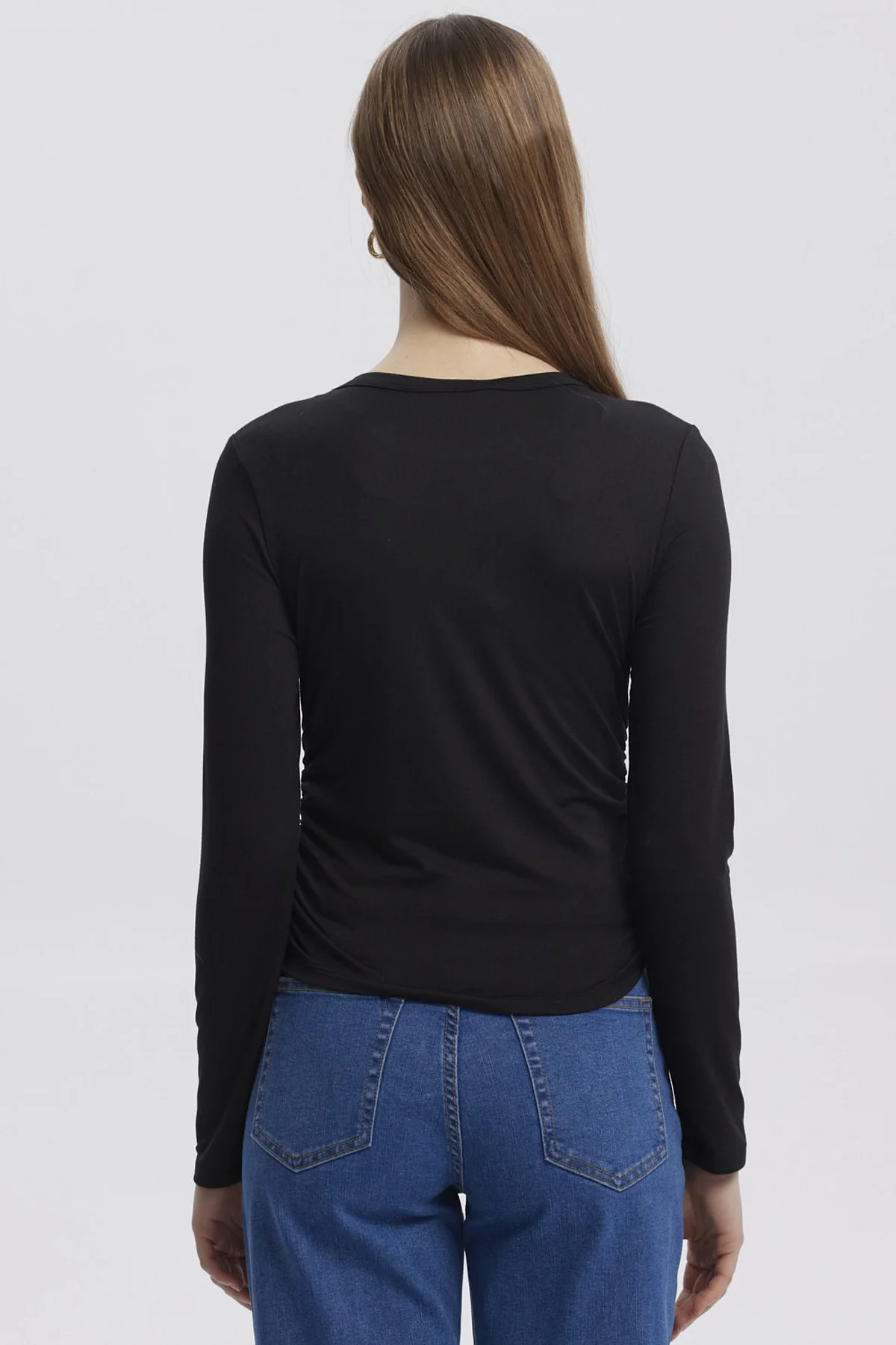 Polera Mujer Basic Negro - Image 3