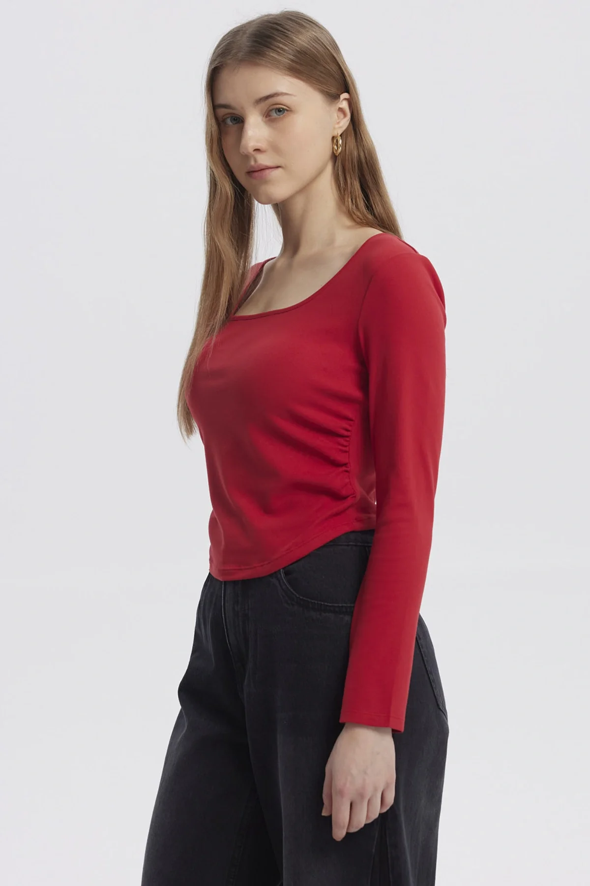 Polera Mujer Basic Rojo - Image 2