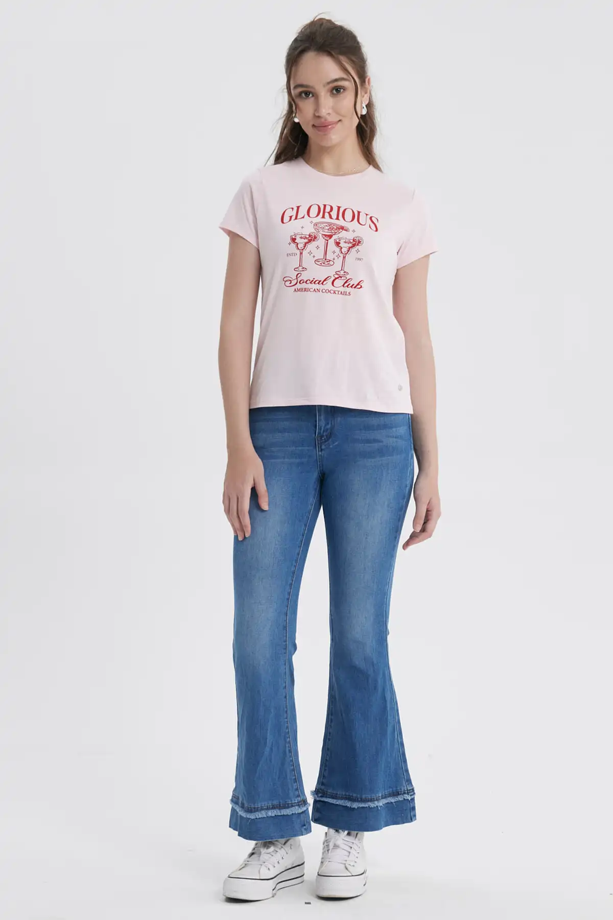 Polera Mujer Básica Print Rosa - Image 4