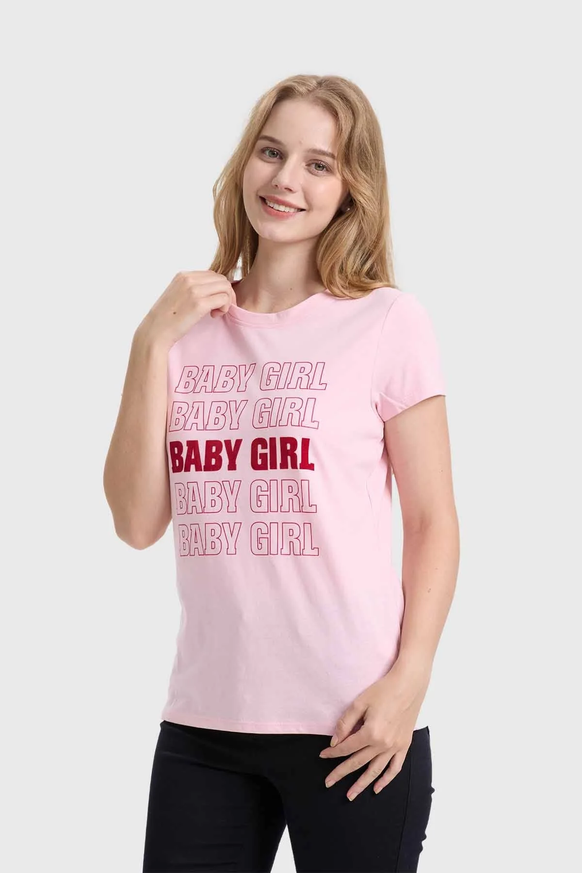 Polera Mujer Básica Print Rosado - Image 2