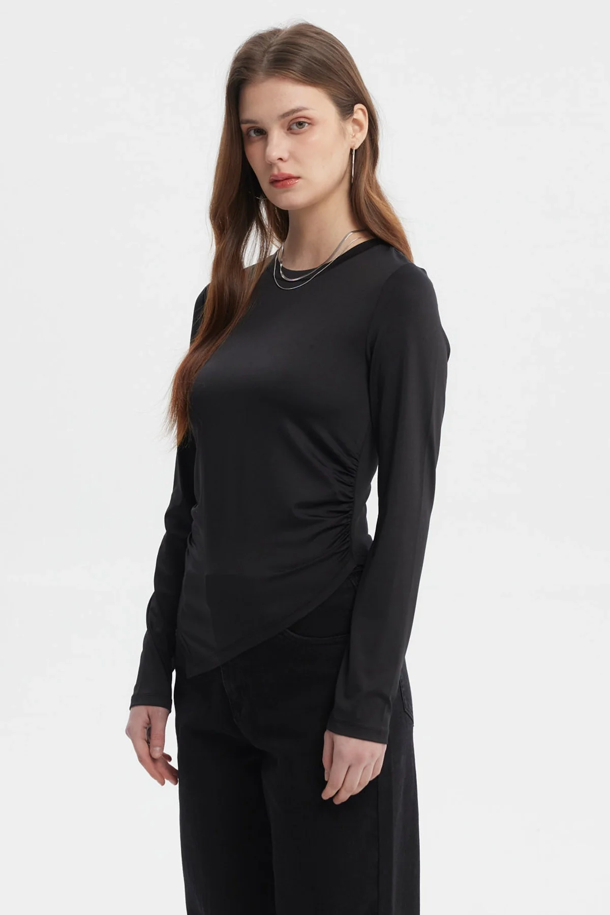 Polera Mujer Basta En Punta Negro - Image 2