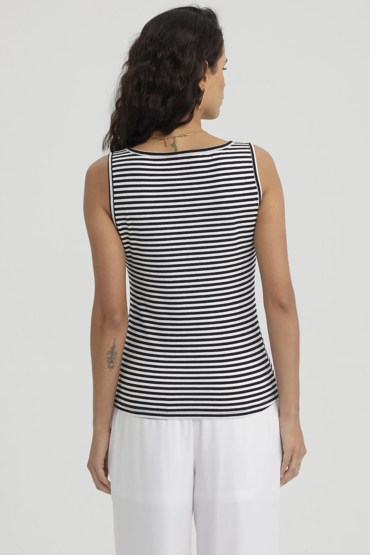 Polera Mujer Bipack Lisa Blanco / Negro - Image 5