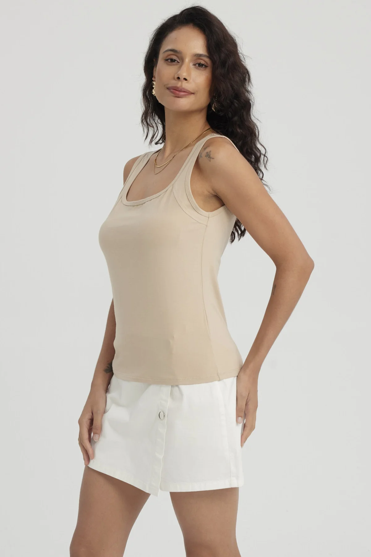 Polera Mujer Bipack Lisa Crudo - Image 4