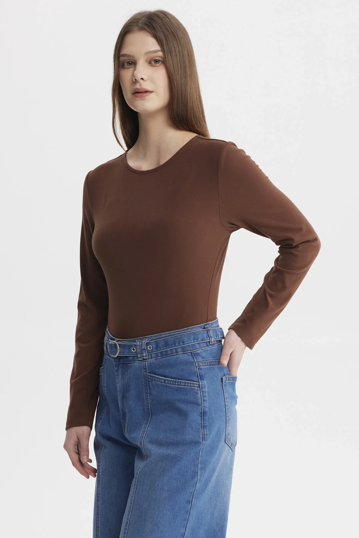 Polera Mujer Body Café Oscuro - Image 2