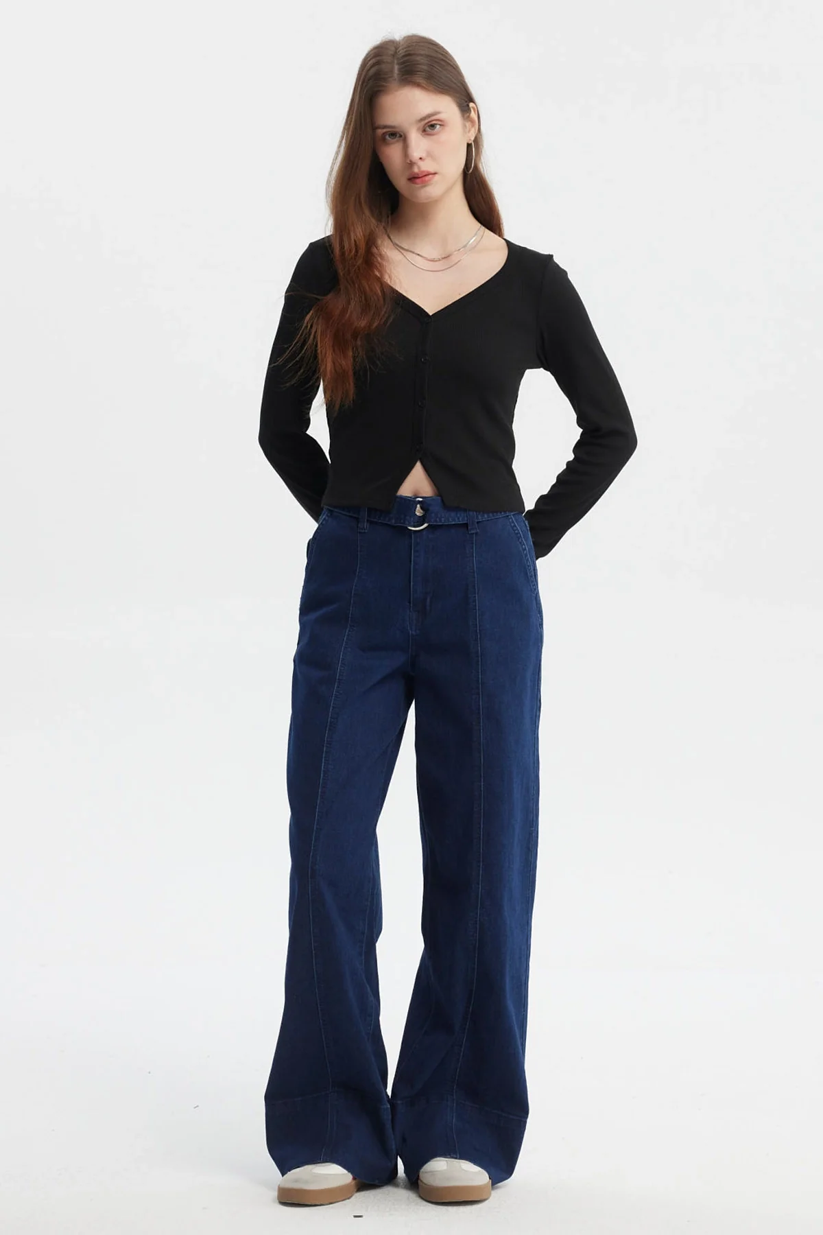 Polera Mujer Botónes Negro - Image 4